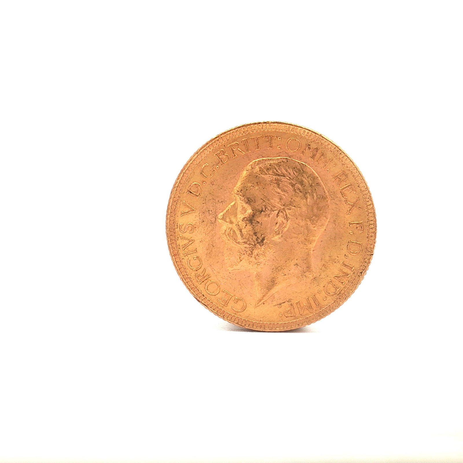 1929 UK 1 Sovereign King George V Gold Coin (1 of 2)