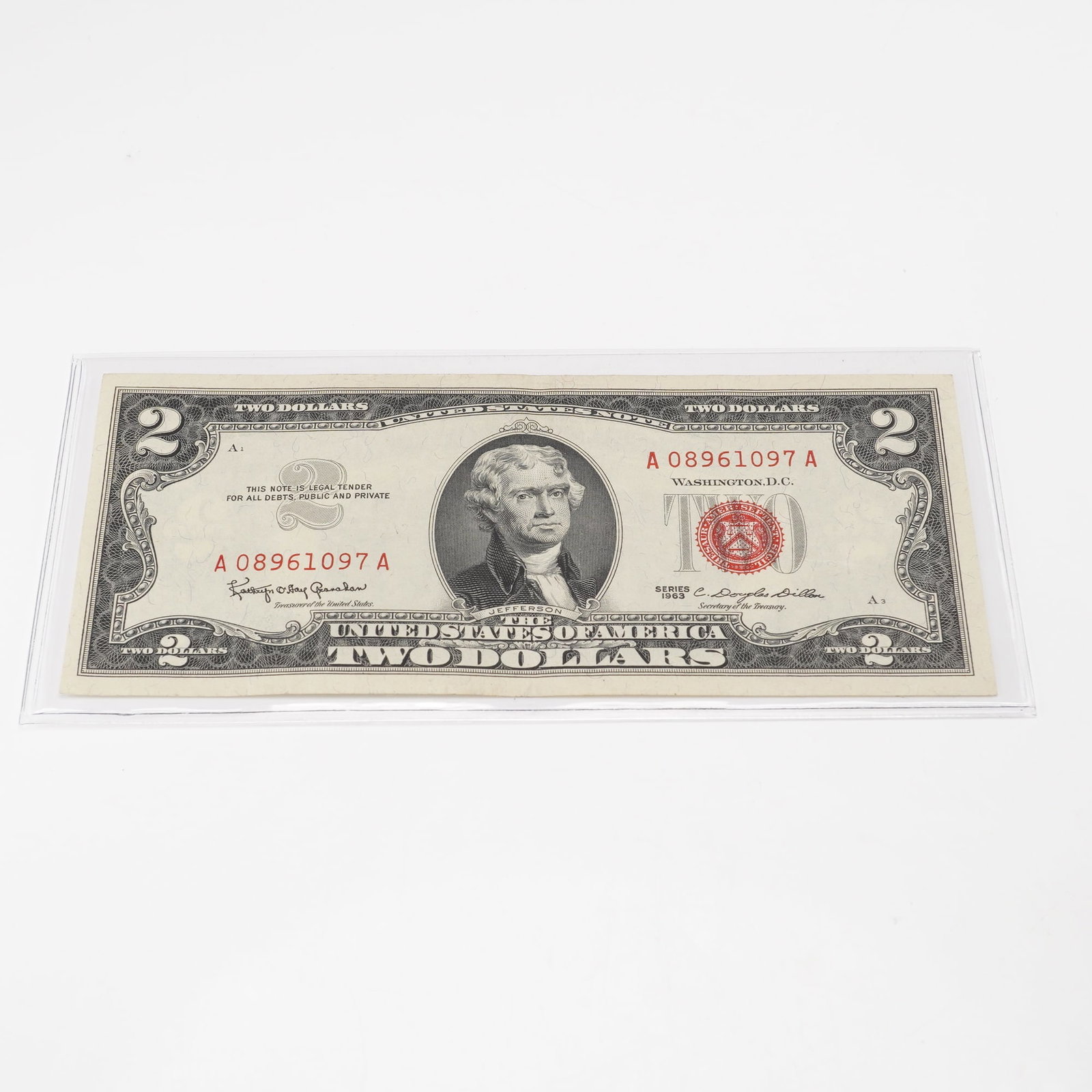 1963 U.S. Two Dollars Red Seal Note (1 of 3)
