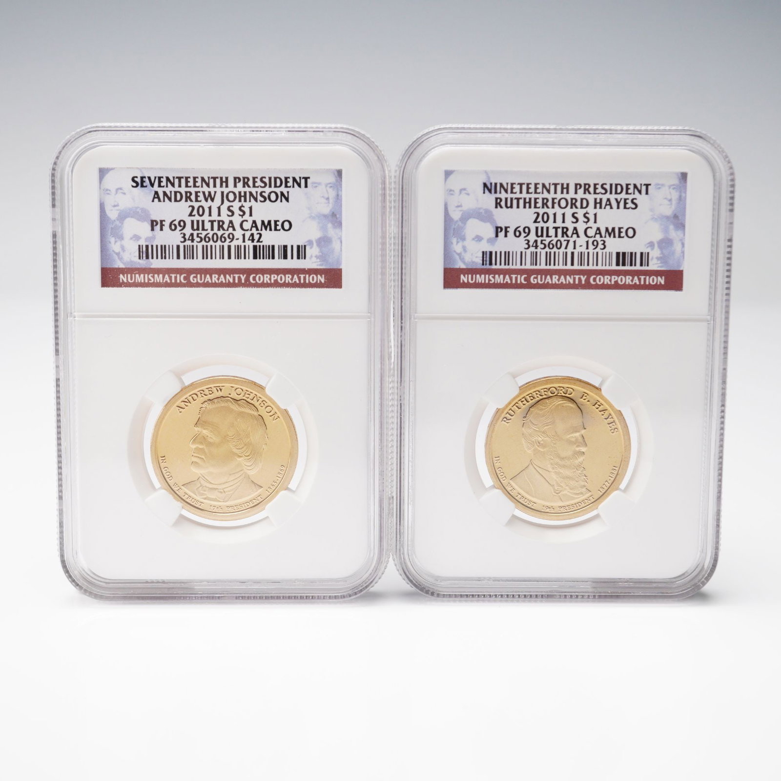 2pc 2011-S Presidential Dollar Coins NGC Graded PF69 Ultra Cameo (1 of 6)