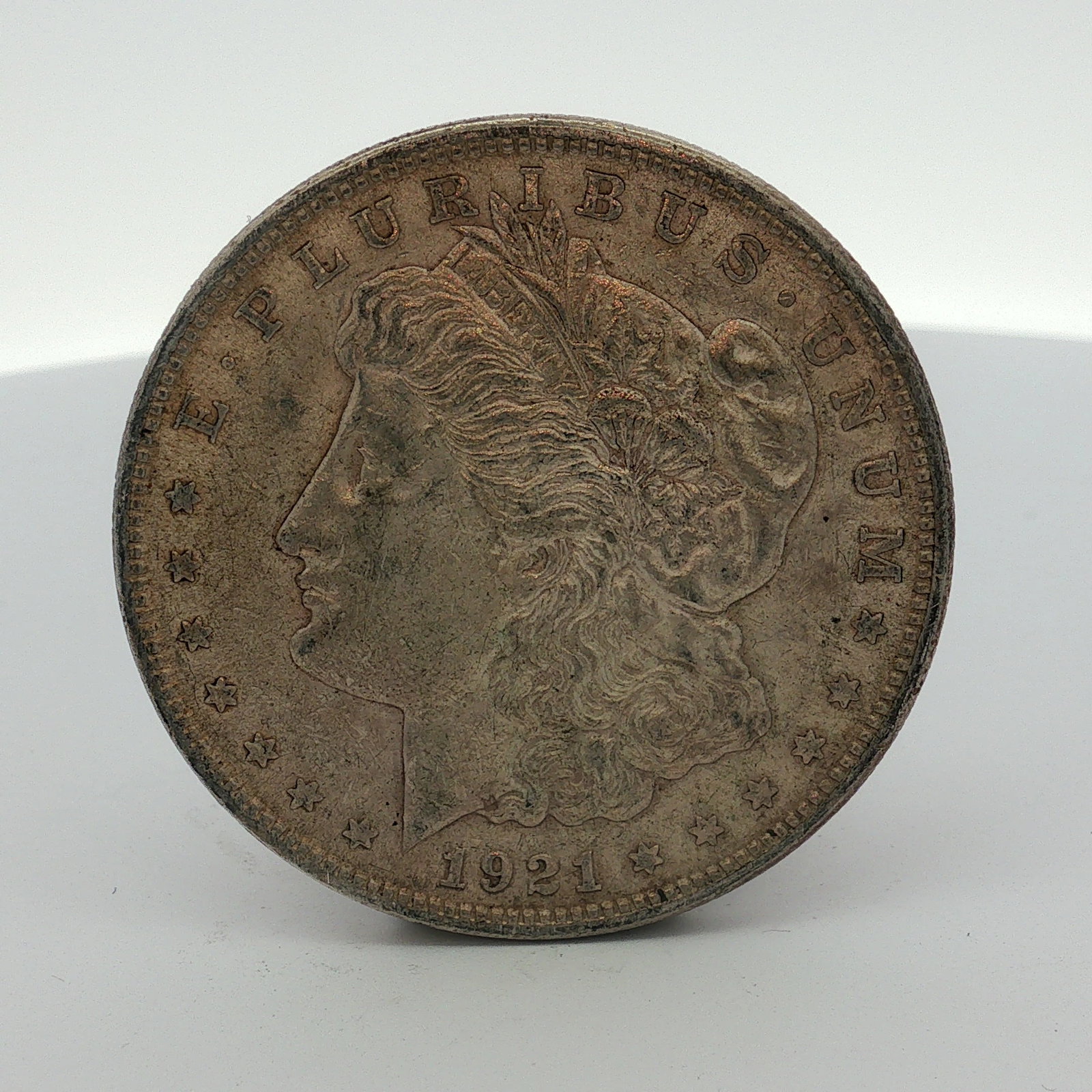 1921 US One Dollar Morgan Silver Dollar, Circulated (1 of 2)
