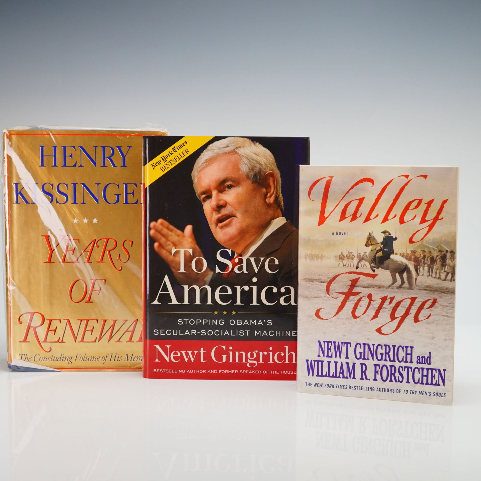 Three Books by Henry Kissinger and Newt Gingrich. Various Publishers, 1999-2011. (Signed) (DJ) (1 of 6)