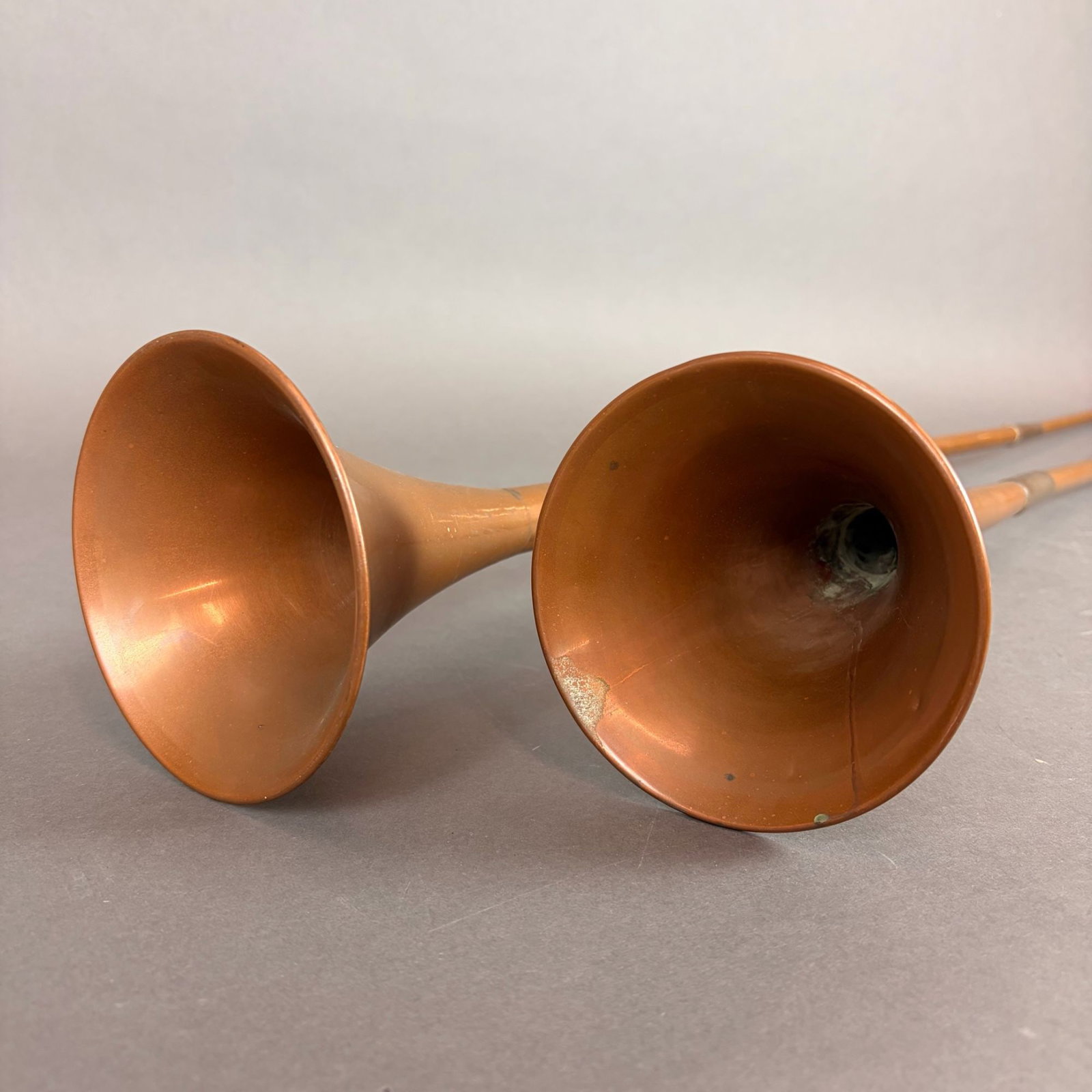 2pc Antique Brass Bugles - 3