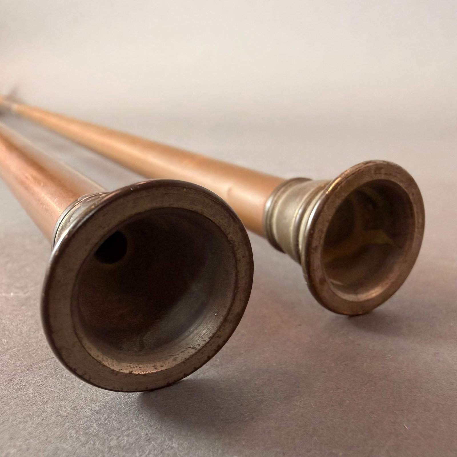2pc Antique Brass Bugles - 4