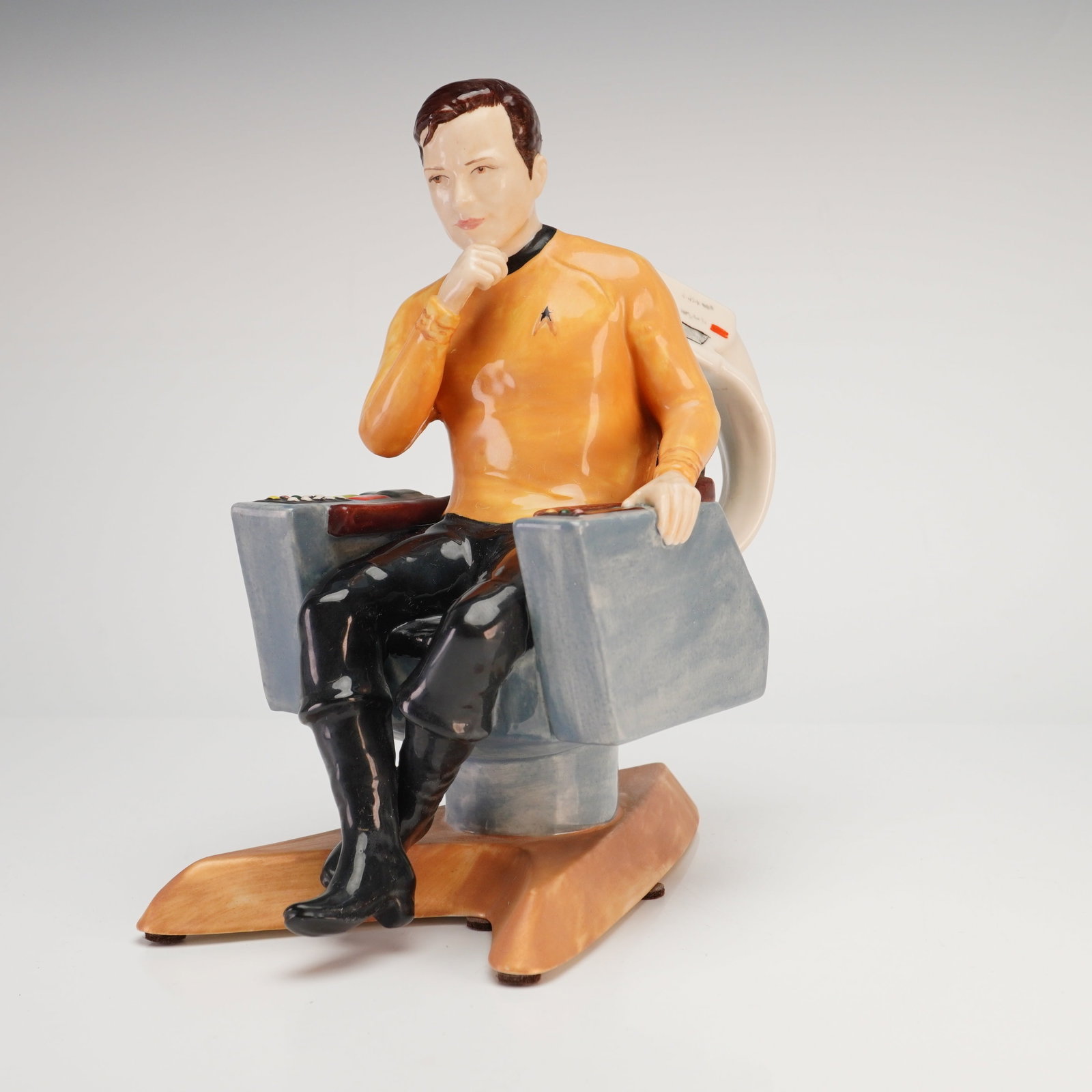 Kevin Francis Ceramics Star Trek Captain James T. Kirk Figural Toby Jug Signed Andy Moss (1 of 4)