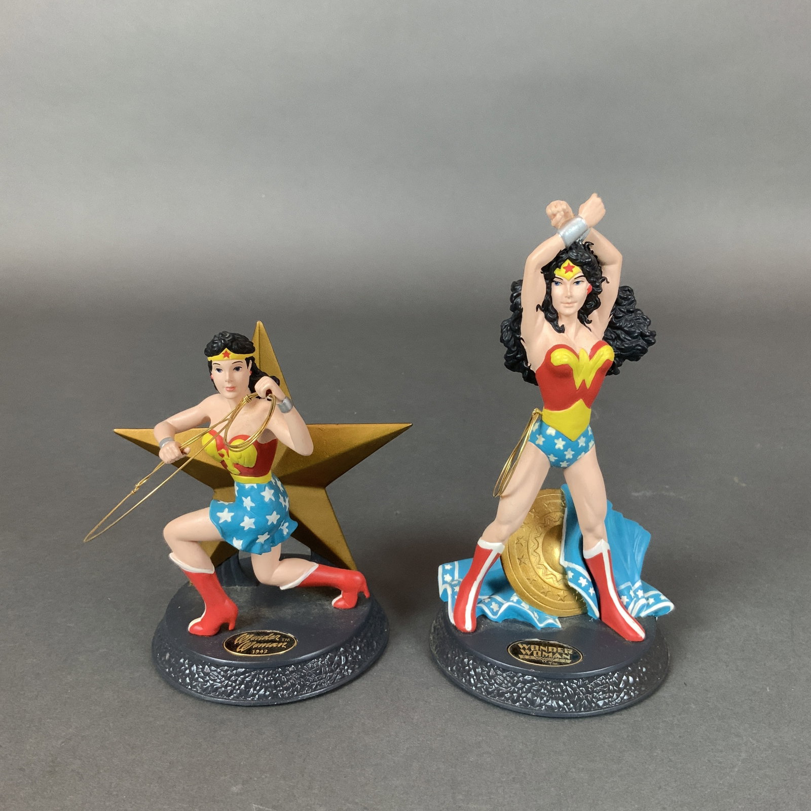 2pc Hallmark DC Collection Wonder Woman Figurines, Champion of Freedom and Warrior of Strength and (1 of 4)