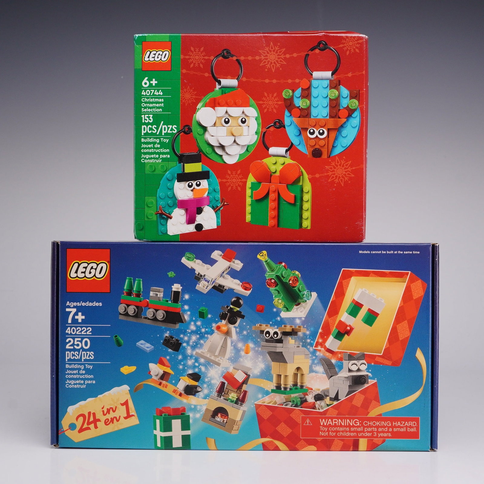 2pc Holiday-Themed LEGO Sets 40744 Christmas Ornament Selection and 40222 24-in-1 Christmas Build-Up (1 of 3)