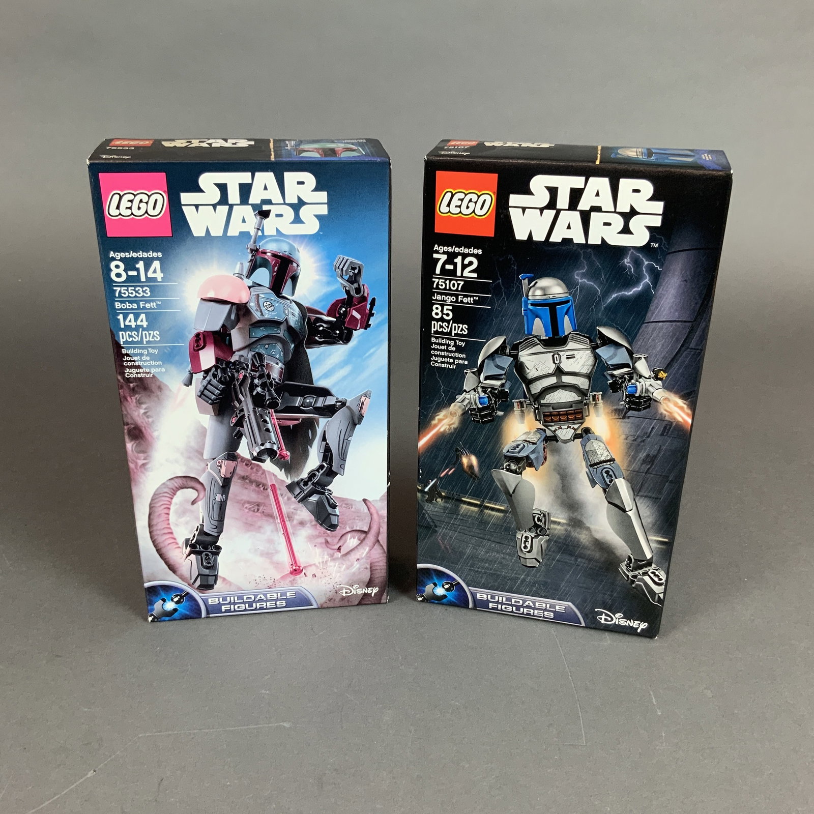 2pc LEGO Star Wars Buildable Figures Sets, Jango Fett 75107 and Boba Fett 75533 (1 of 3)