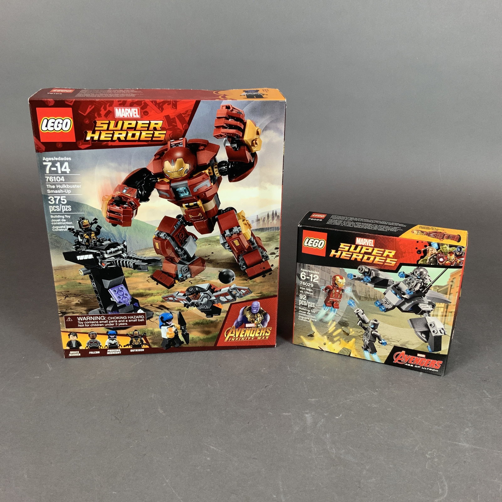 2pc LEGO Marvel Super Heroes Sets Including The Hulkbuster Smash-Up 76104 and Iron Man vs. Ultron (1 of 3)