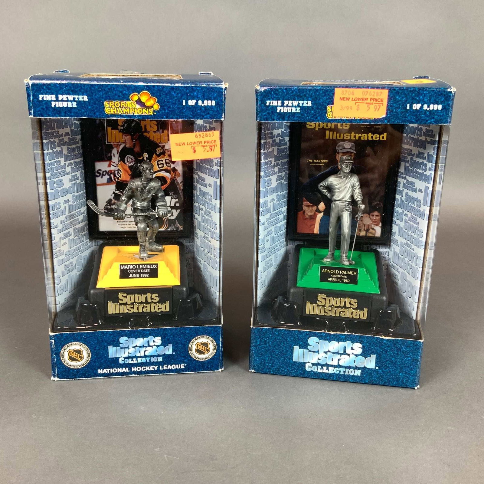 Two Sports Illustrated Collection Fine Pewter Figures, Arnold Palmer and Mario Lemieux (1 of 3)