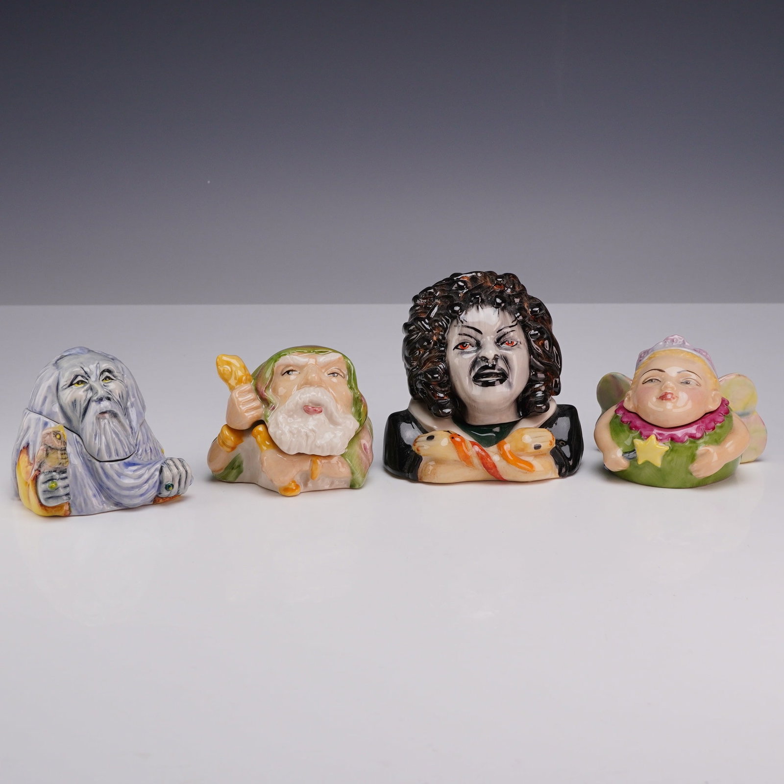 Four Kevin Francis Face Pots including Merlin Prototype and Medusa Development Edition (1 of 4)