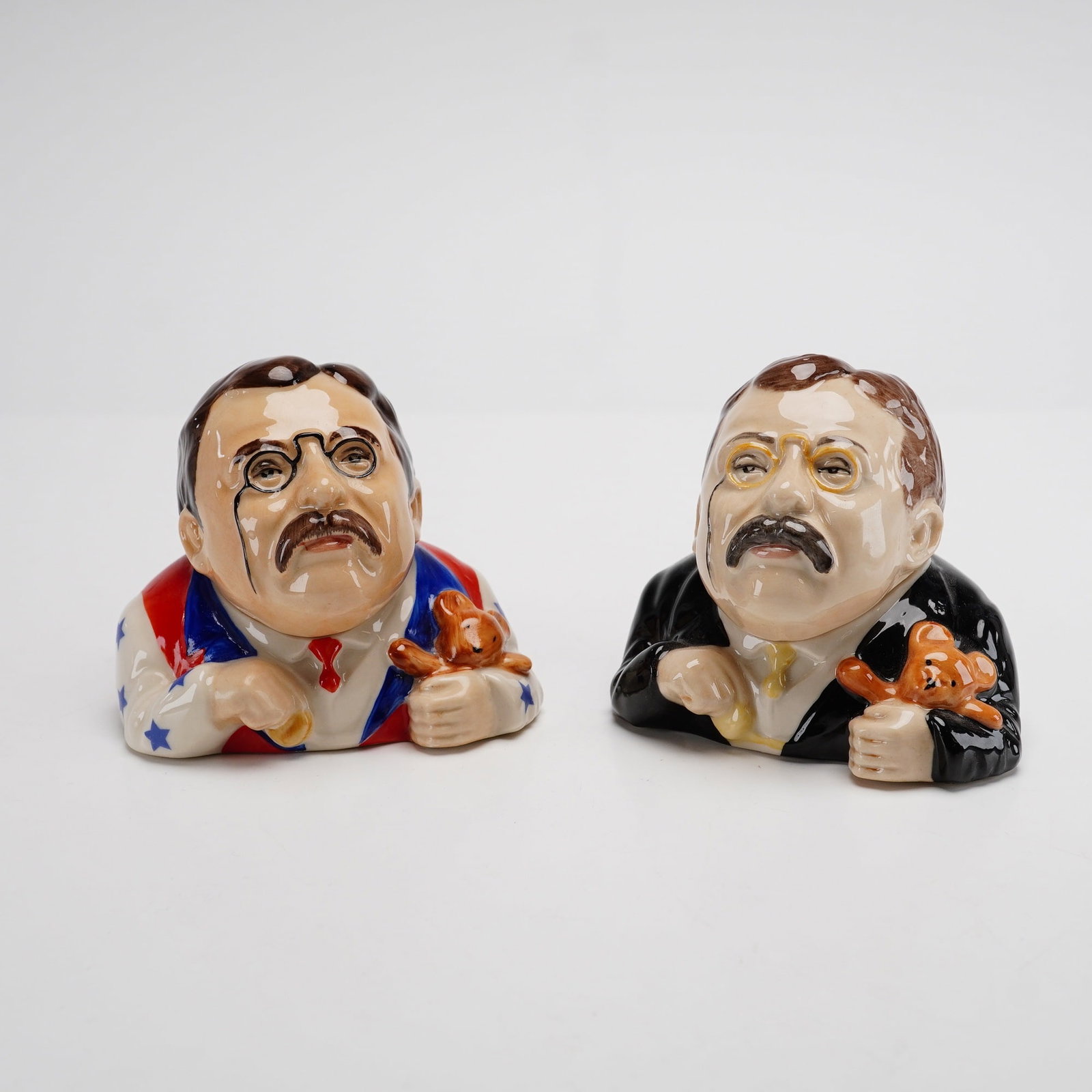 Lot of 2 Kevin Francis Face Pots President Theodore Roosevelt (1 of 4)