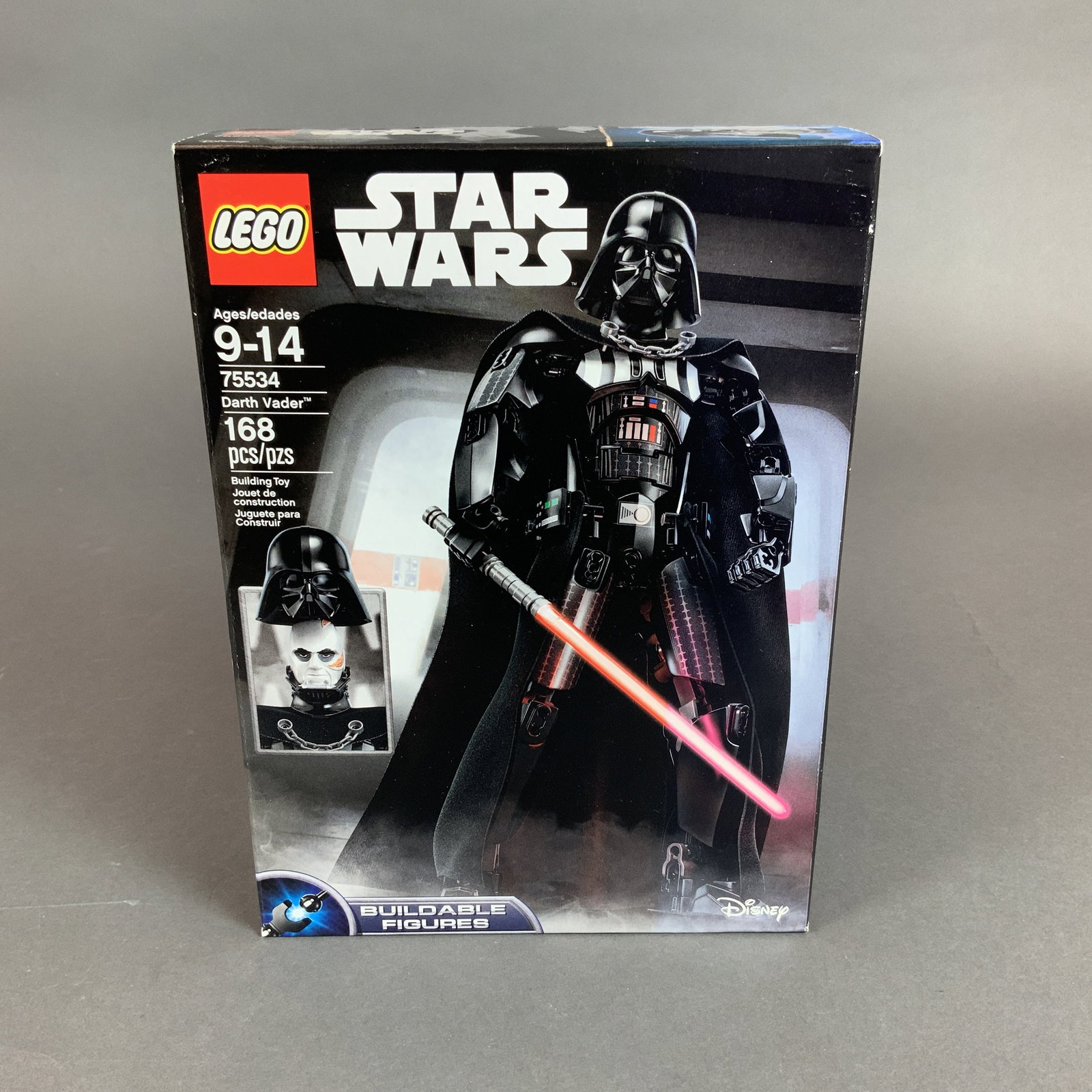 LEGO Star Wars Buildable Figures Set, Darth Vader 75534: This LEGO Star Wars construction set features the Darth Vader buildable figure, model number 75534. The set consists of 168 plastic pieces used to assemble a posable figure of Darth Vader. Key feature