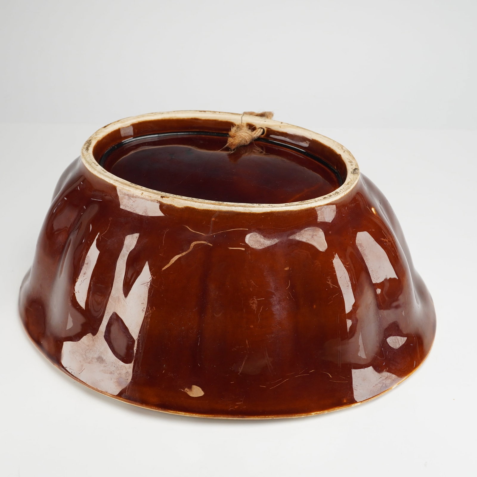 Ceramic Pudding Mold with Grape Relief - 4