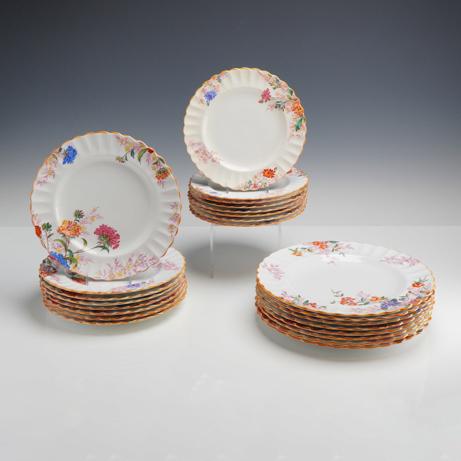 24pc Spode China Dinnerware Service for 8, Chelsea Garden - Dinner, Salad and Bread Plates (1 of 3)