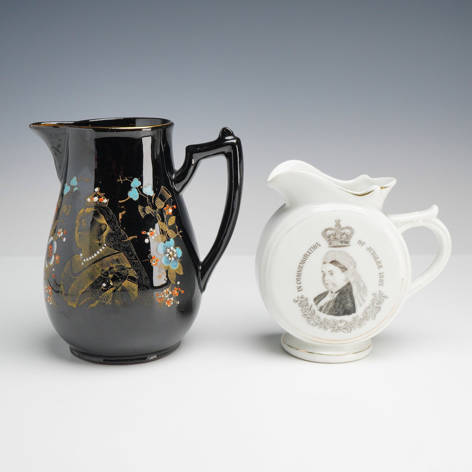 Two Queen Victoria Commemorative Ceramic Jugs (1 of 4)