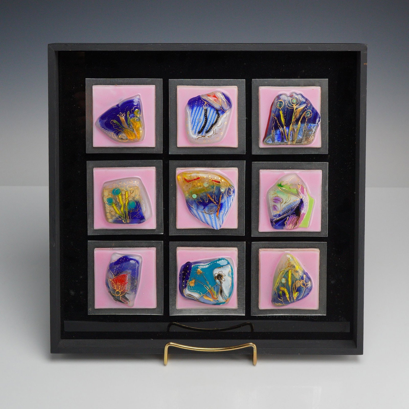 V.R.K. Sattler, Enamel Square Frame Mixed Media Wall Sculpture, 2004 (1 of 5)