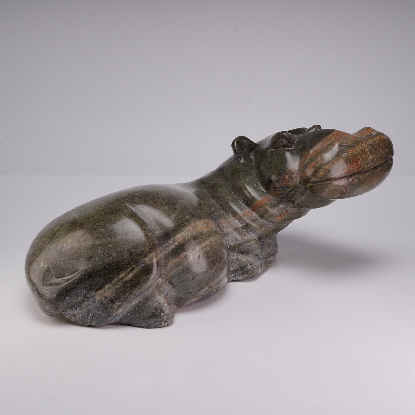 Mbare by Maxwell Dzviti Rapoka Stone Carved Hippopotamus Sculpture (1 of 4)