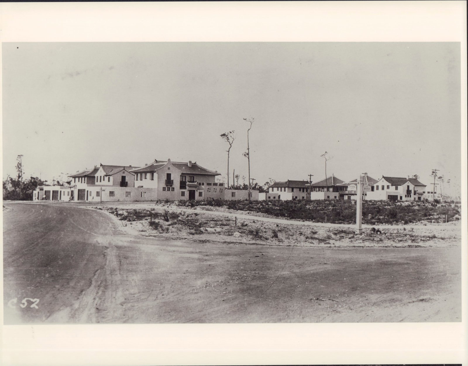 Silver Print Photograph, Homes in Chinese Village, Coral Gables, Miami (1 of 1)