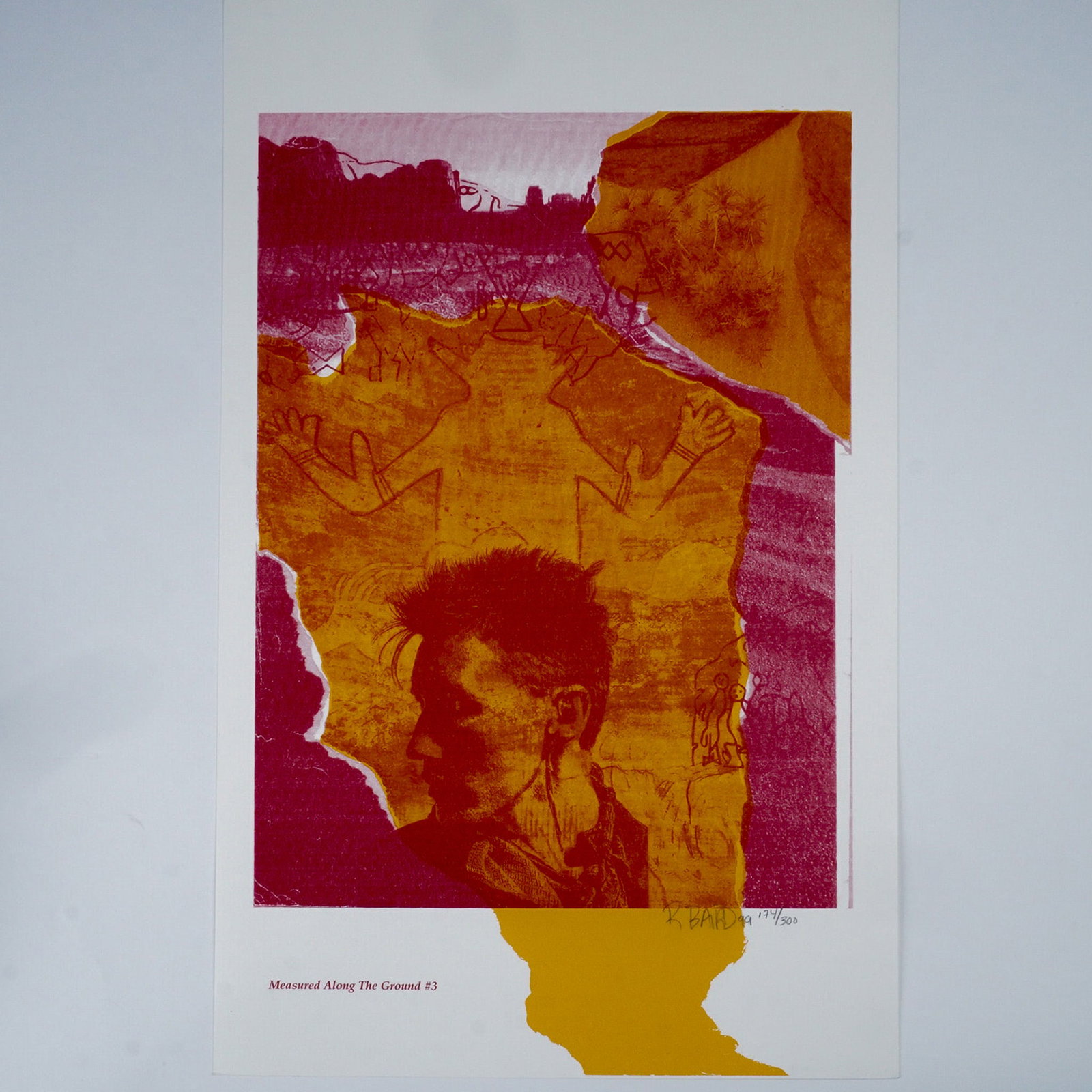 Rebecca Baird, Silkscreen on Paper, Measured Along The Ground #3, Signed (1 of 4)