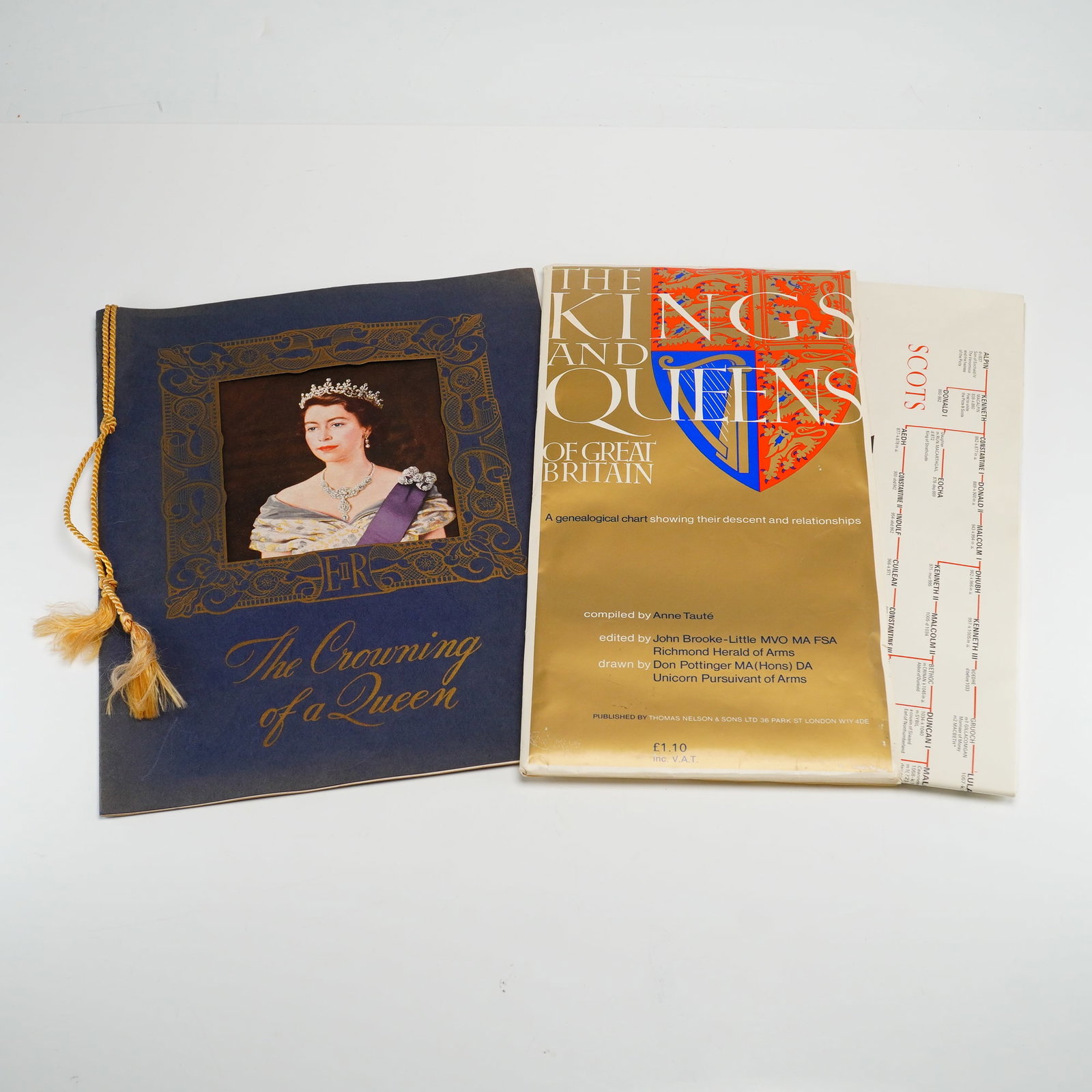 2pc English Royal Ephemera: The Kings and Queens of Great Britain Genealogical Chart and The (1 of 4)