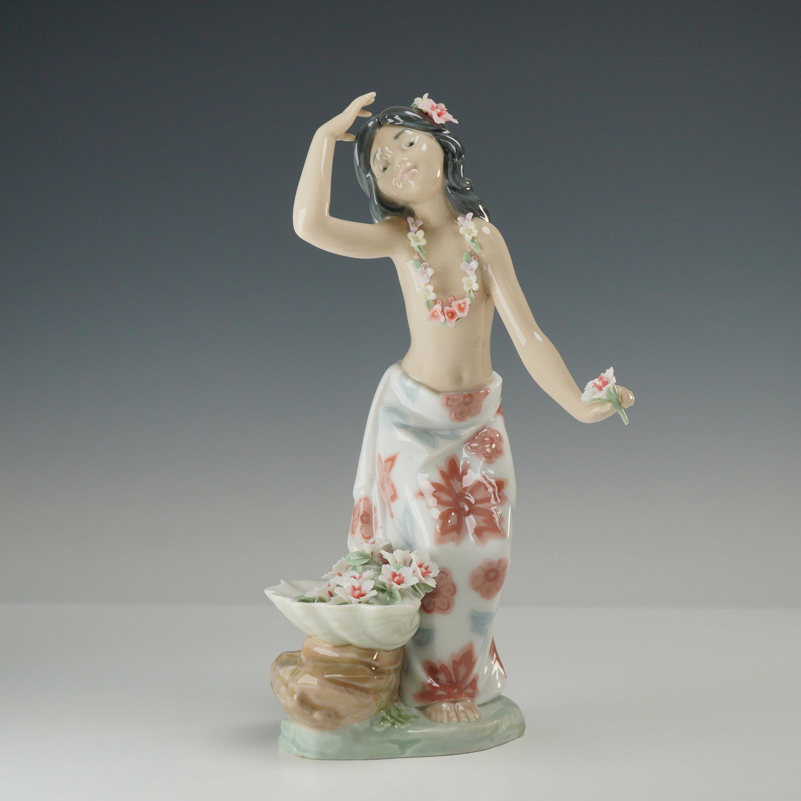 Lladro Aloha Hawaiian Girl Figurine Number 1478 with Original Box (1 of 4)