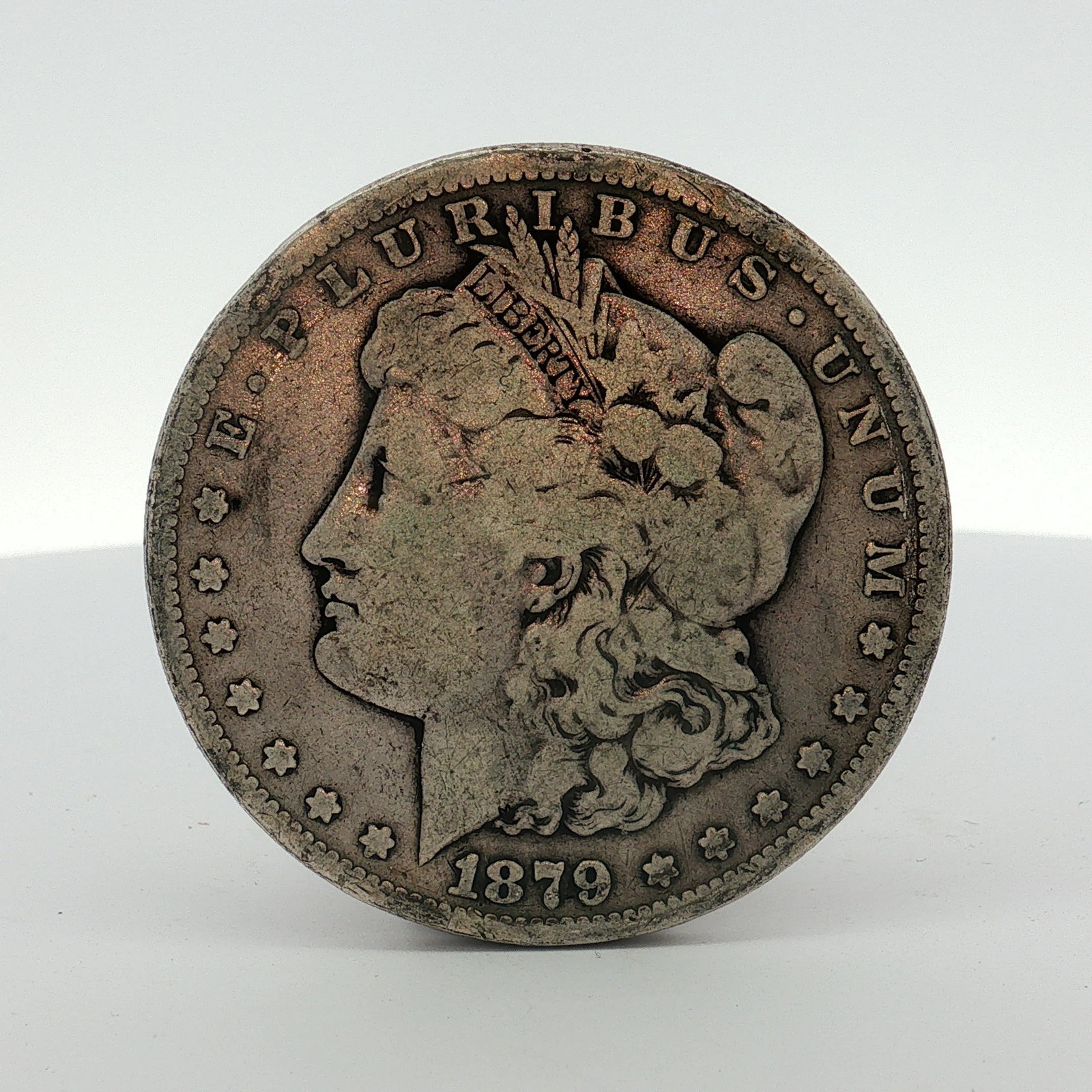 1879-S US One Dollar Morgan Silver Dollar, Circulated (1 of 2)