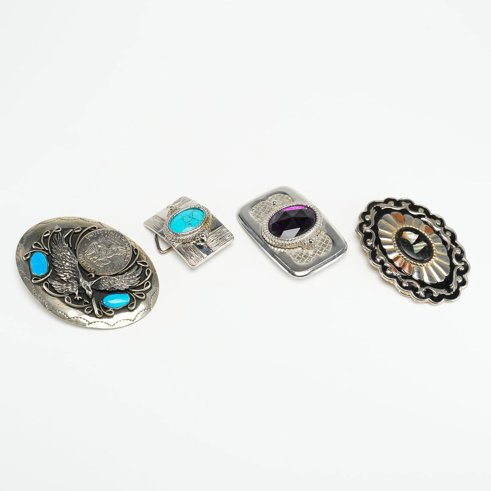A Group of Four Western Style Metal Belt Buckles (1 of 3)