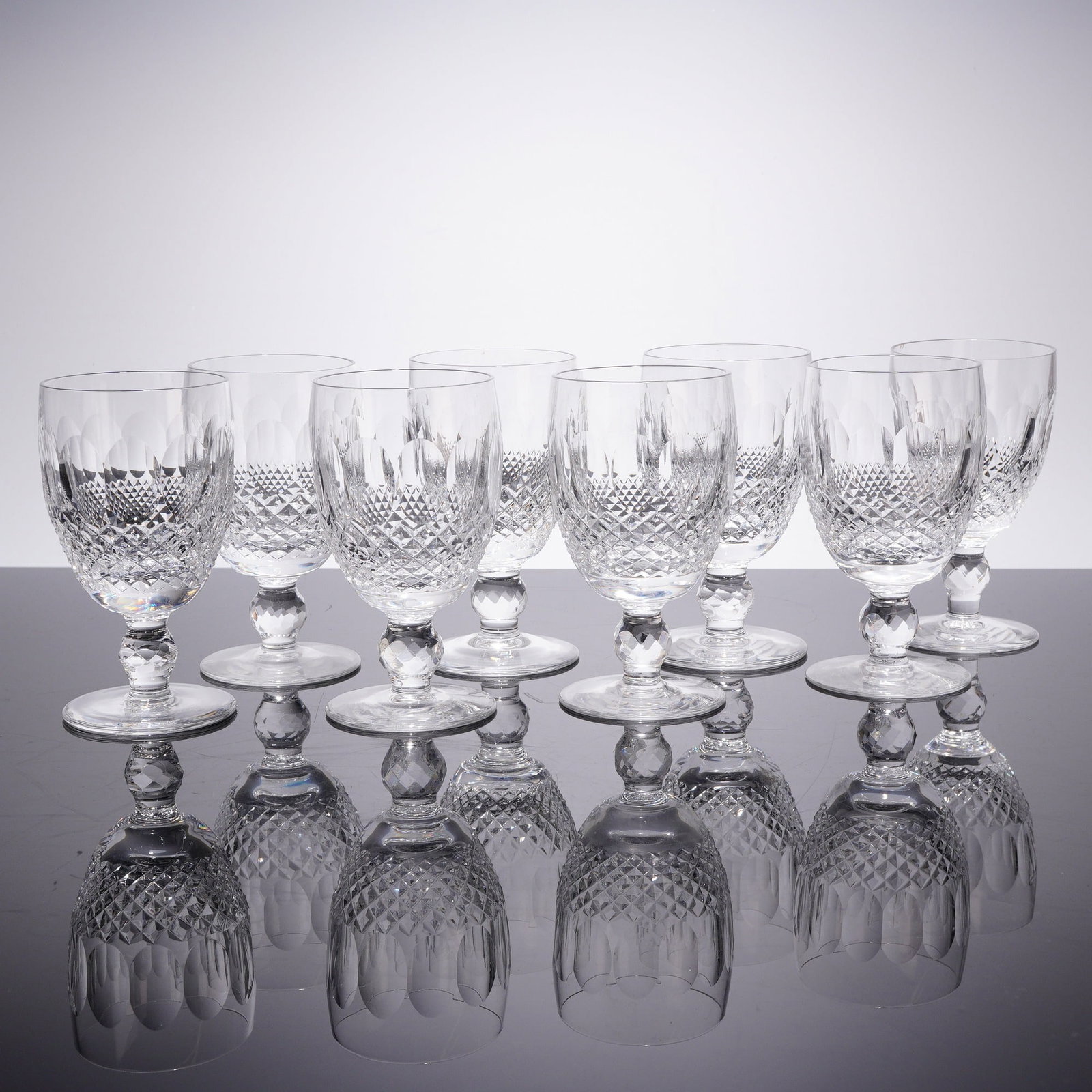8pc Waterford Crystal Colleen Pattern Short Stem Wine Glasses (1 of 4)