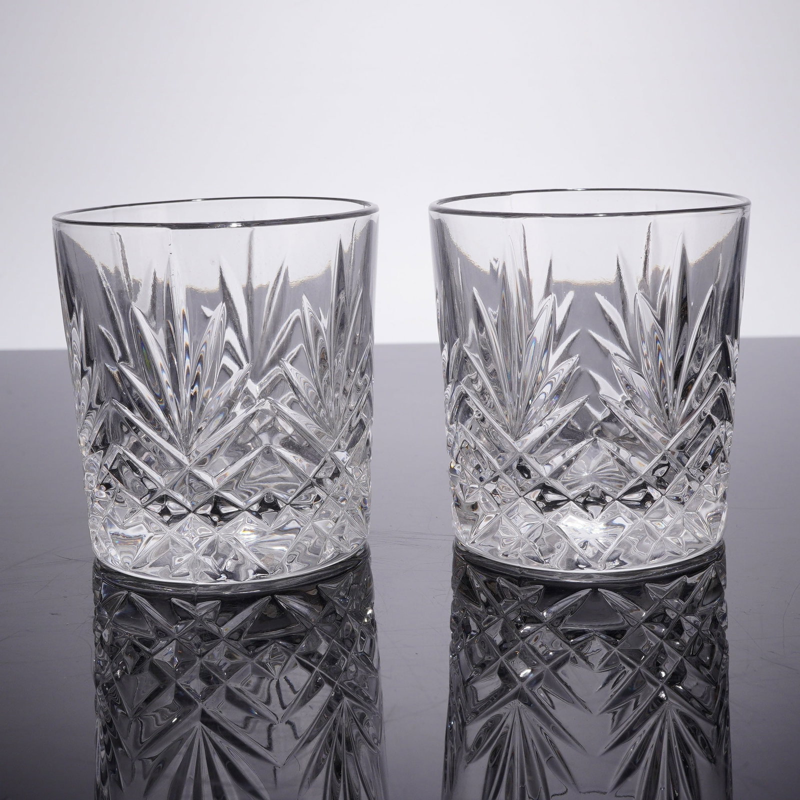 2pc Cut Crystal Double Old Fashioned Glasses (1 of 3)
