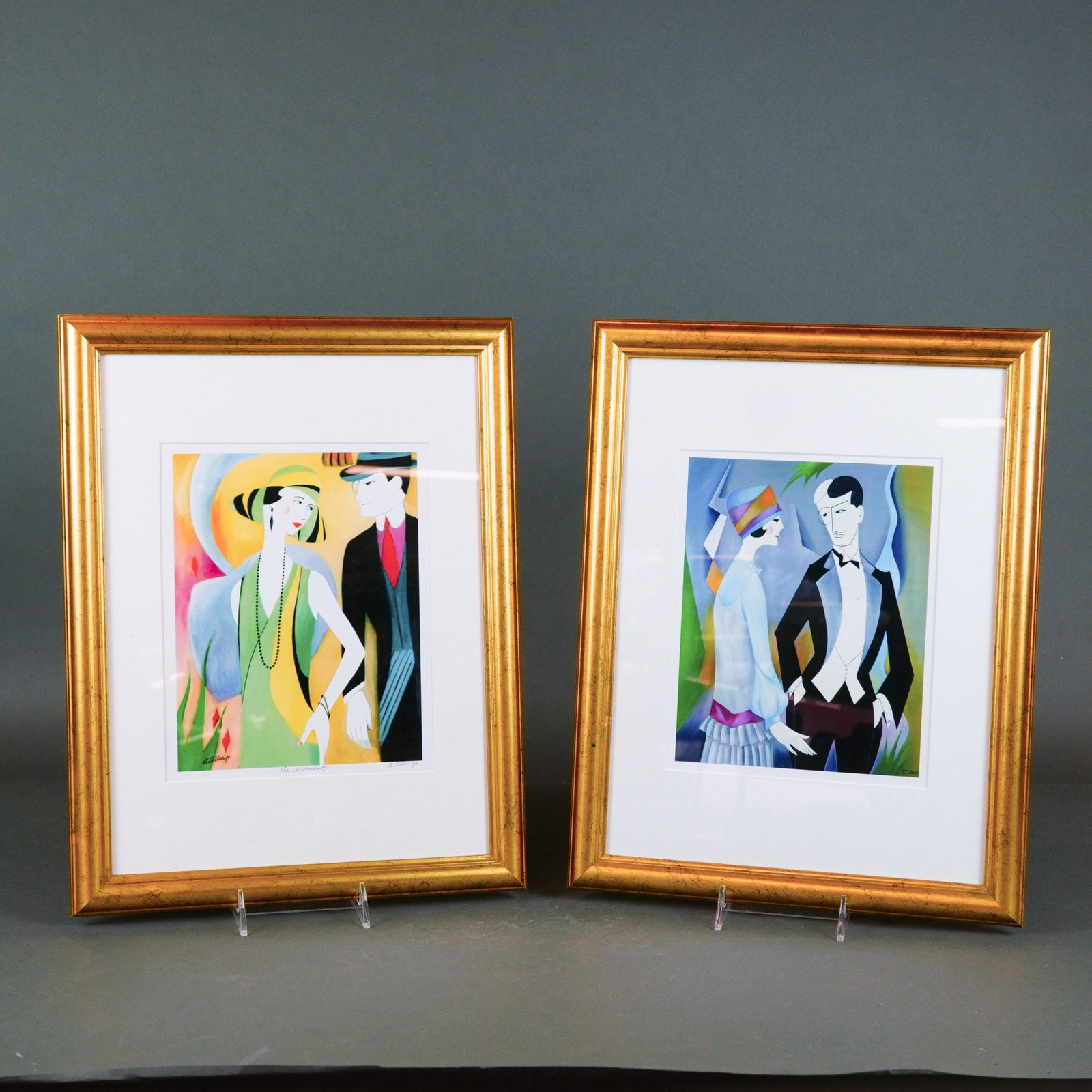 Pair of Anthony D'Arrigo (American) Lithographs, 'The Moment' and 'The Encounter', (1 of 5)