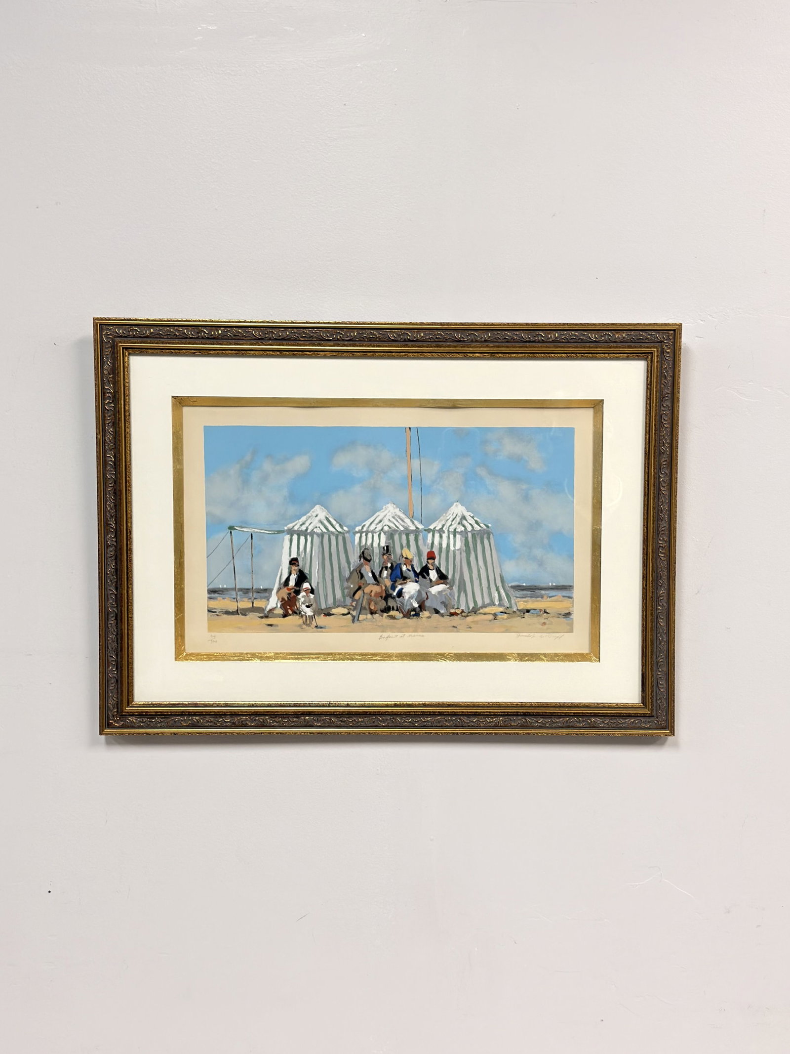Frederick McDuff (American, 1931-2011) Serigraph, Cove with Tents (1 of 6)