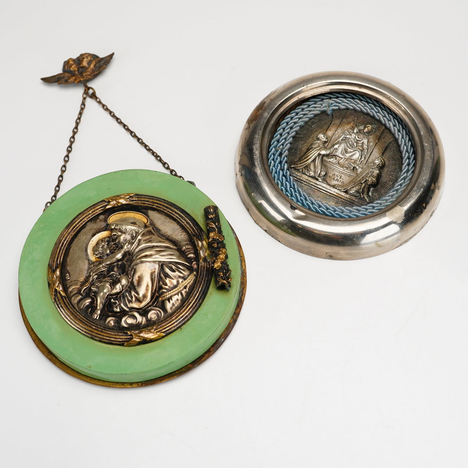 2pc St. Anthony and Virgin of Pompei Religious Devotional Plaques (1 of 4)