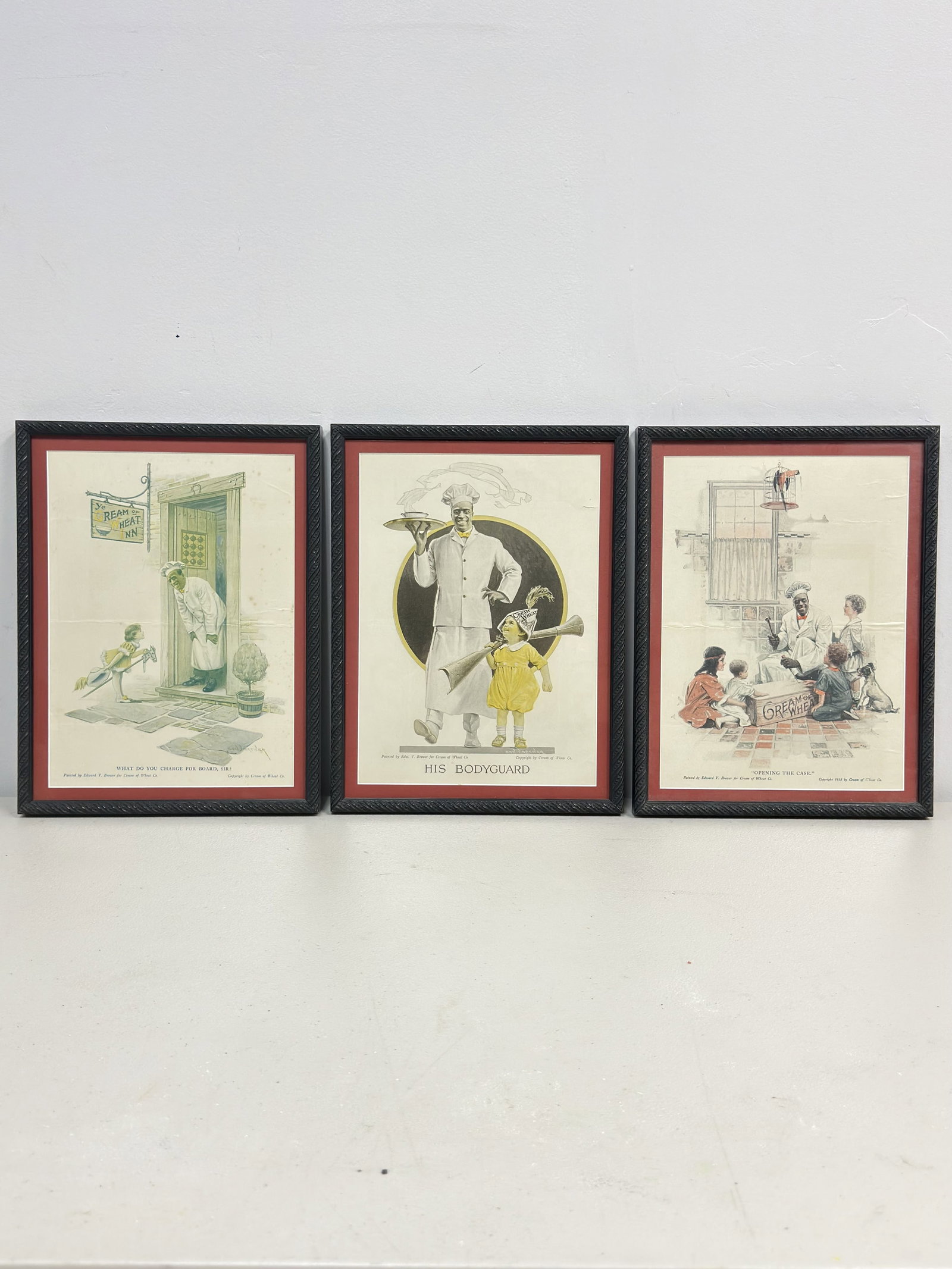 3pc Edward V. Brewer (American, 1911-1926) Cream of Wheat Original Advertisement Prints (1 of 5)