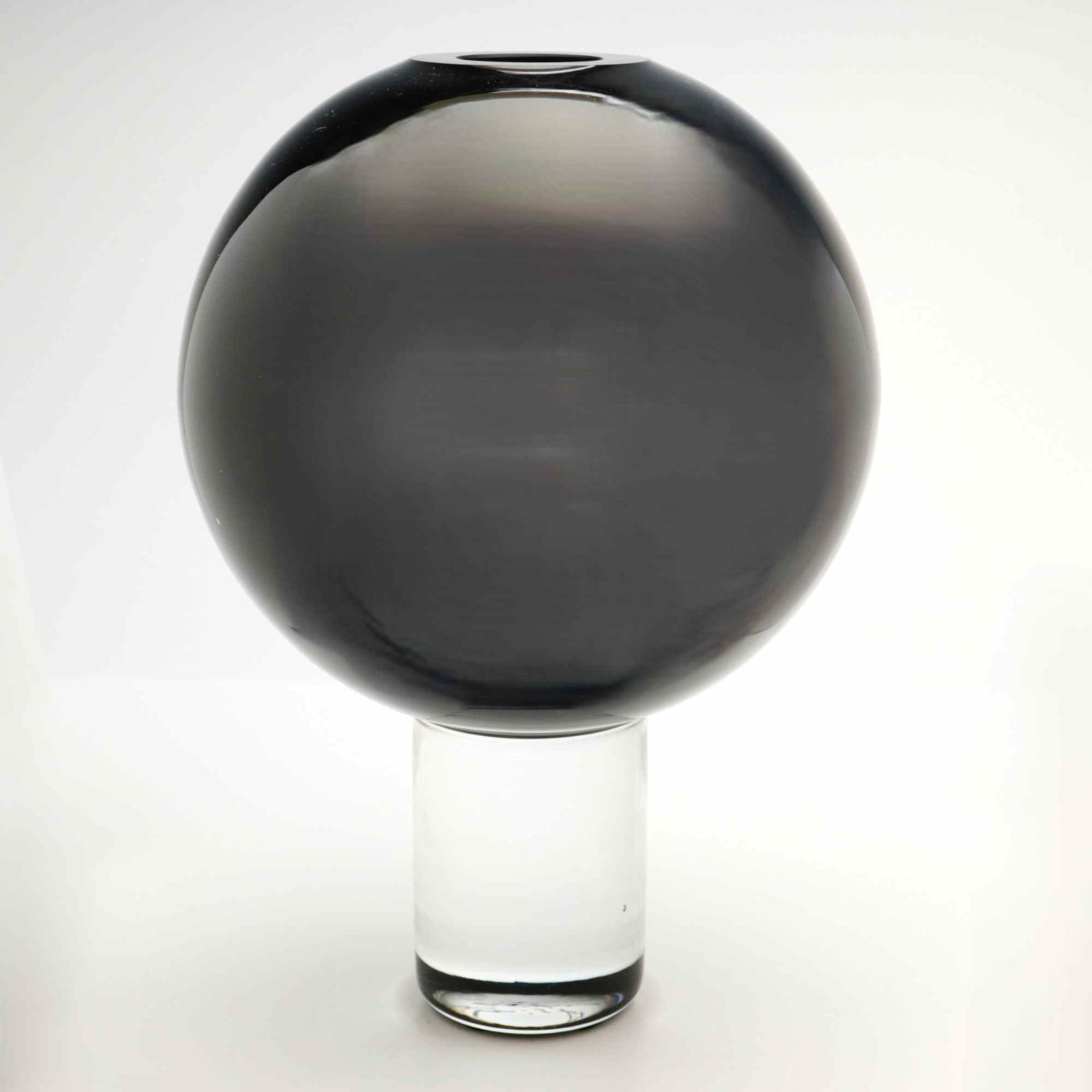 Christian Tortu (French, b. 1954) Onyx Black Glass Globe Vase (1 of 4)