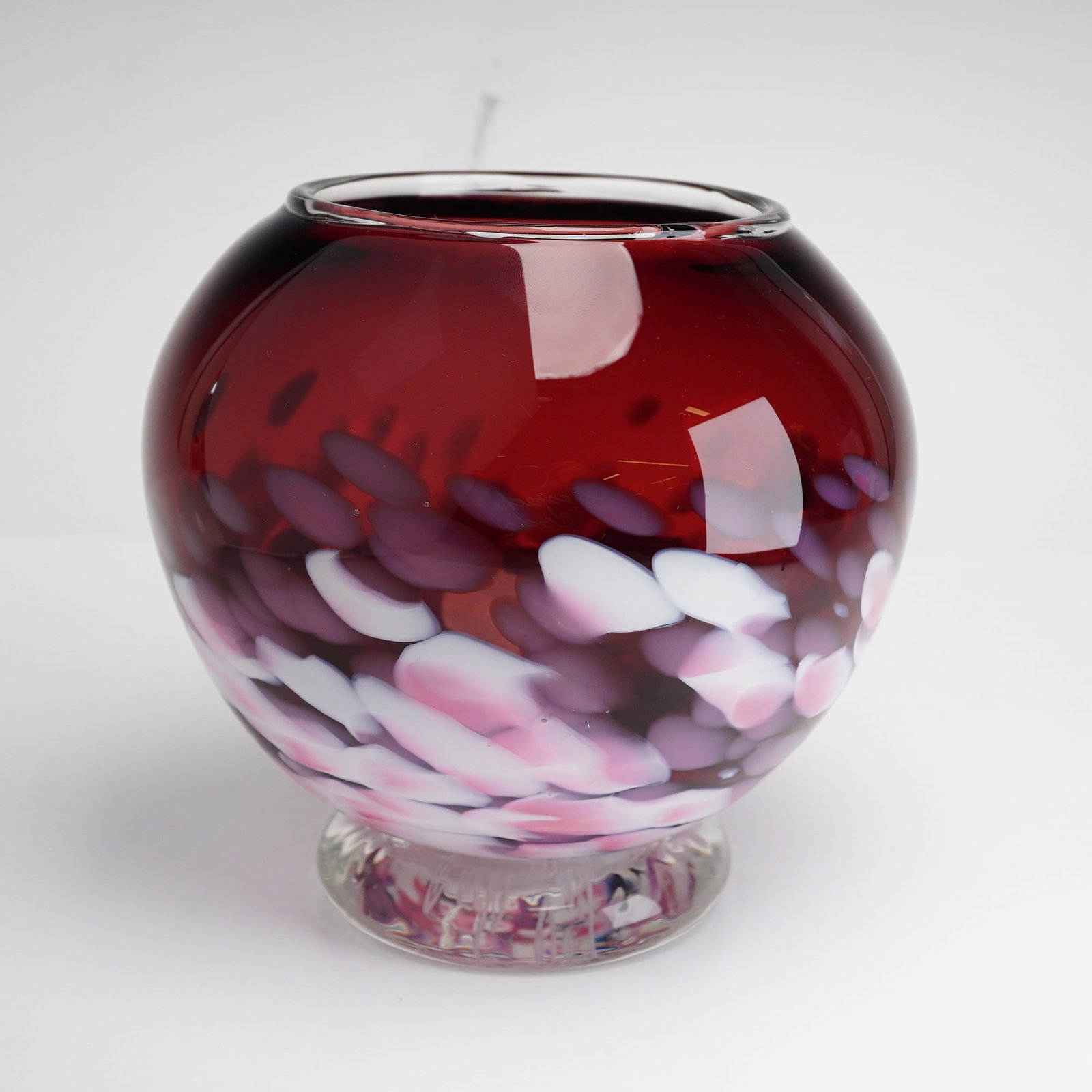 Studio Art Glass Frit Vase, Signed (1 of 4)