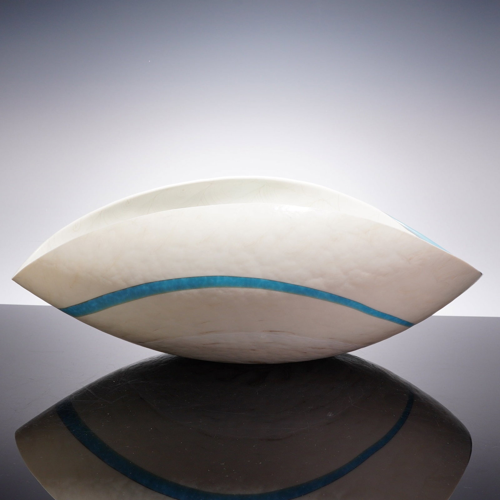 Murano Folded Glass Cartoccio Pavone Centerpiece Bowl (1 of 4)