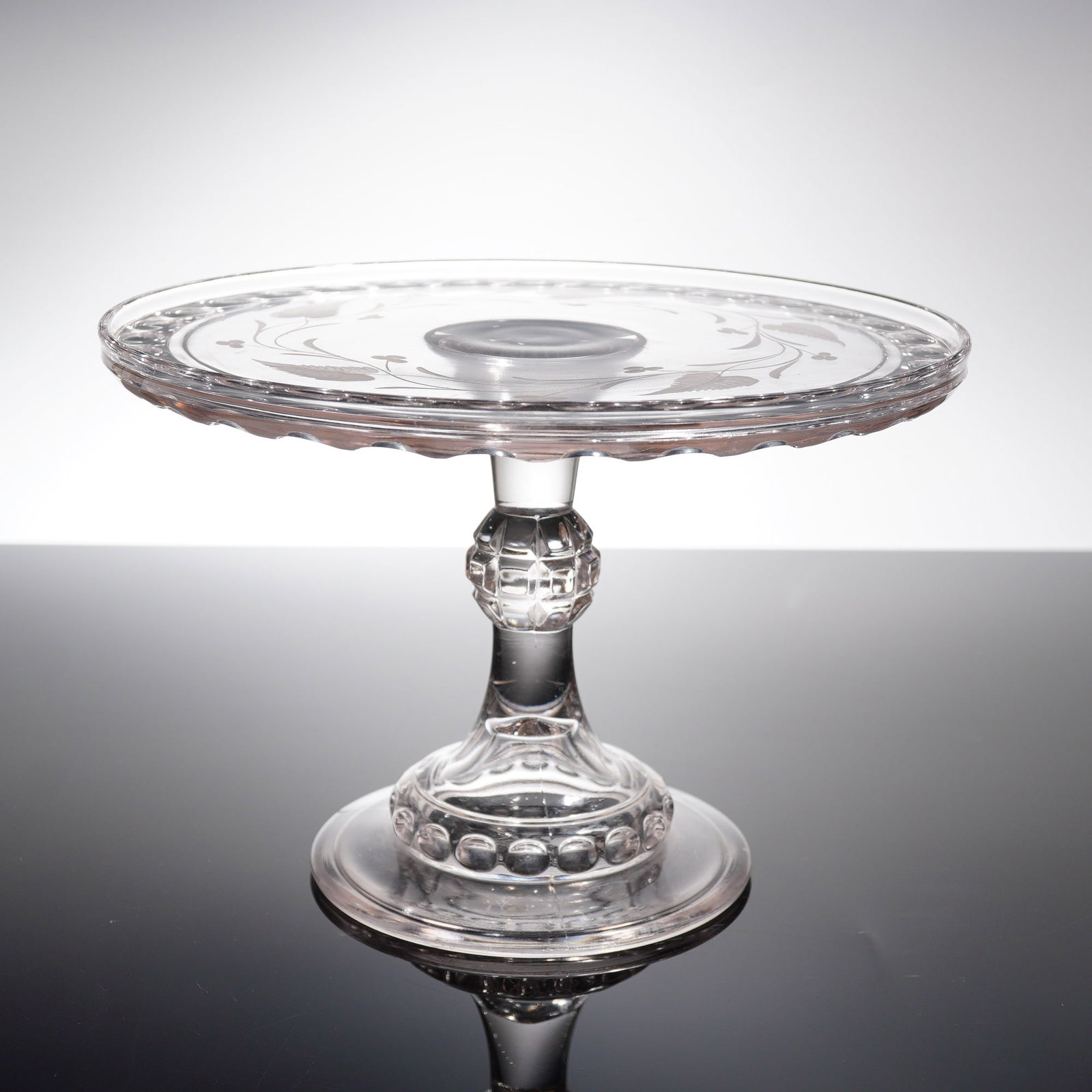Early American Pressed Glass Cake Stand (1 of 3)