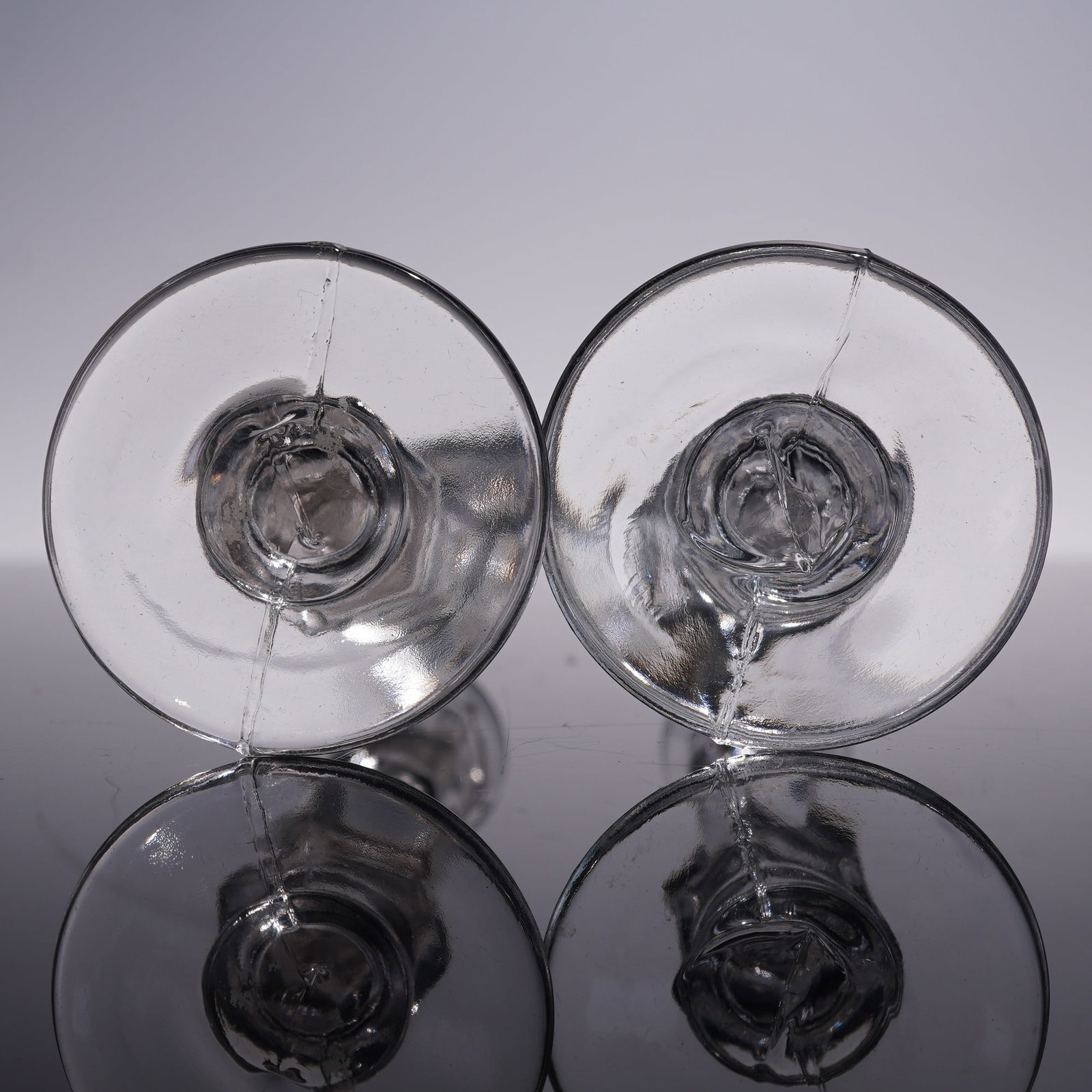 6pc Clear Glass Candlesticks - 5