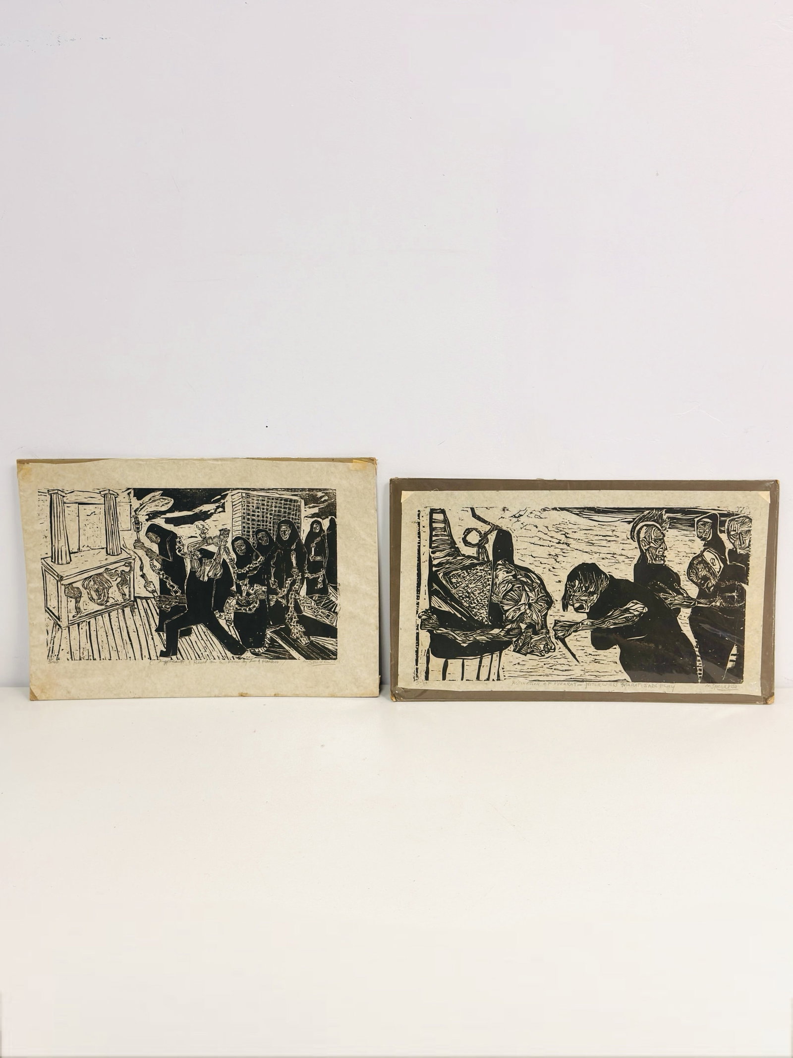 Lot of 2 Nicholas Sperakis (American, b. 1943) Signed and Numbered Abstract Woodcuts (1 of 6)