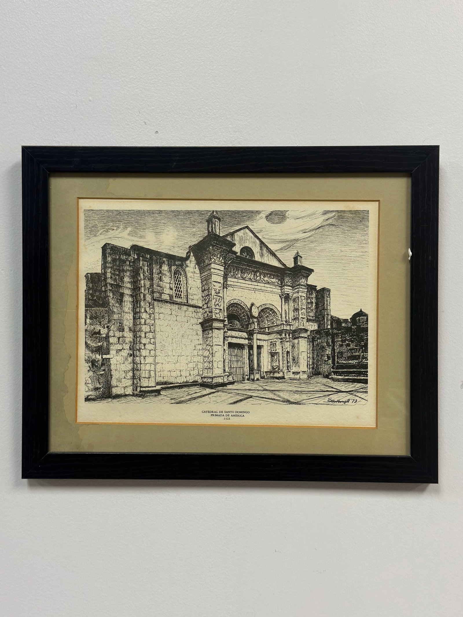 Shohozqh, Architectural Print of the Cathedral of Santo Domingo, 1973 (1 of 5)