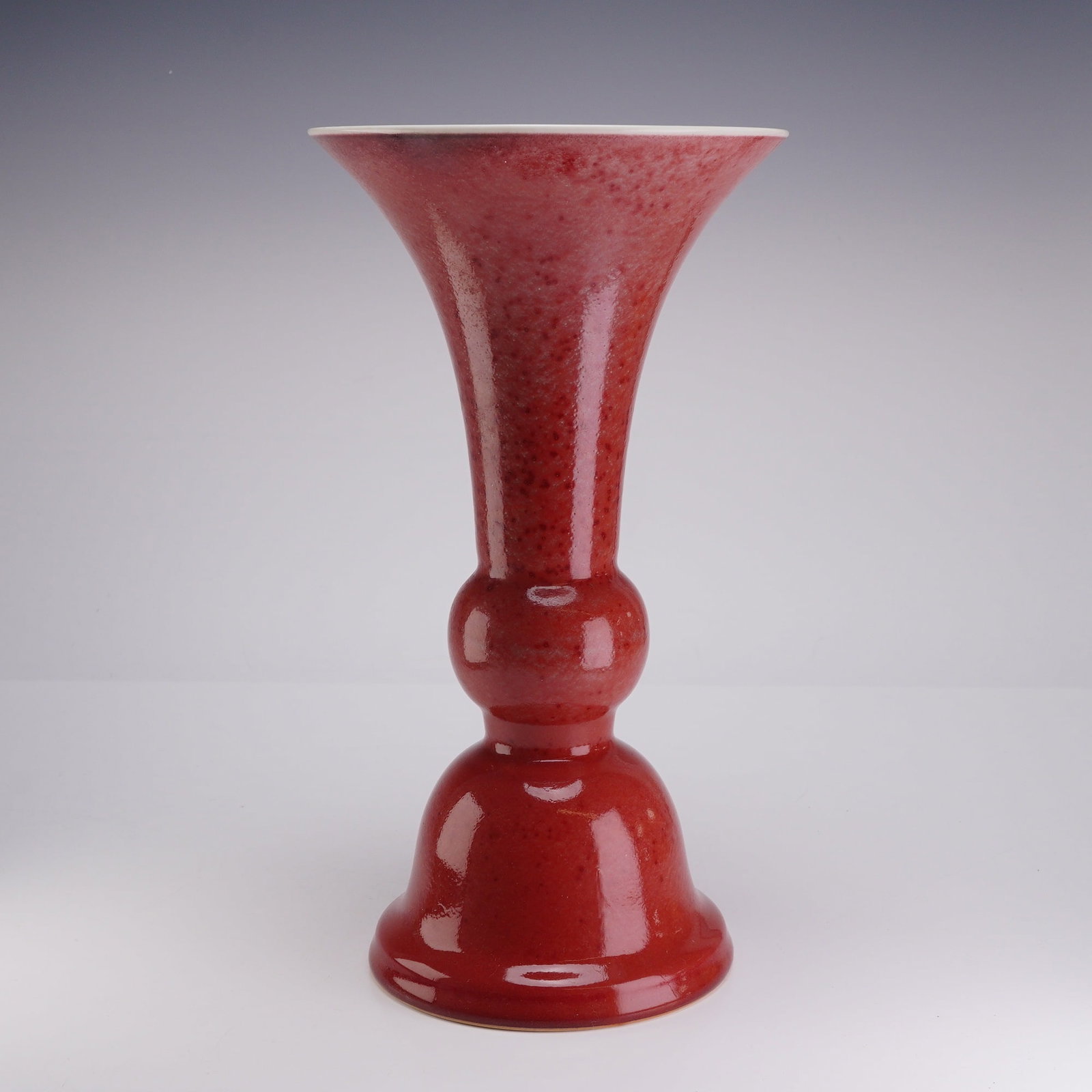 Qing Dynasty Qianlong Peachbloom Trumpet Vase (1 of 3)