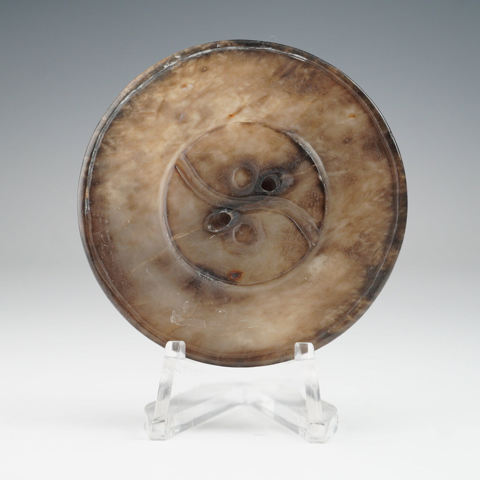 Large Chinese Ming Nephrite Jade Button - 3
