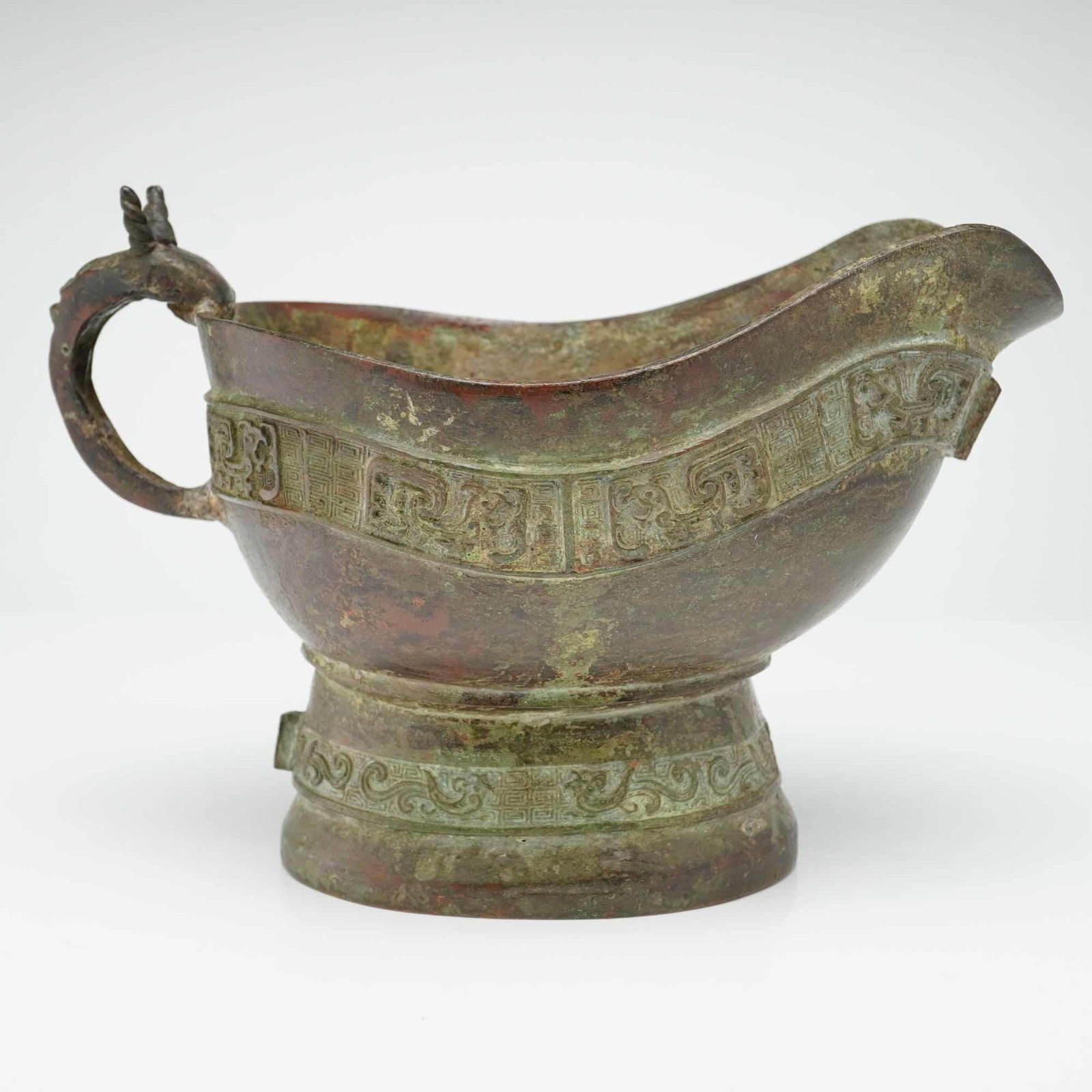 Chinese Archaistic Dragon Yi Gong Ritual Pouring Vessel (1 of 4)