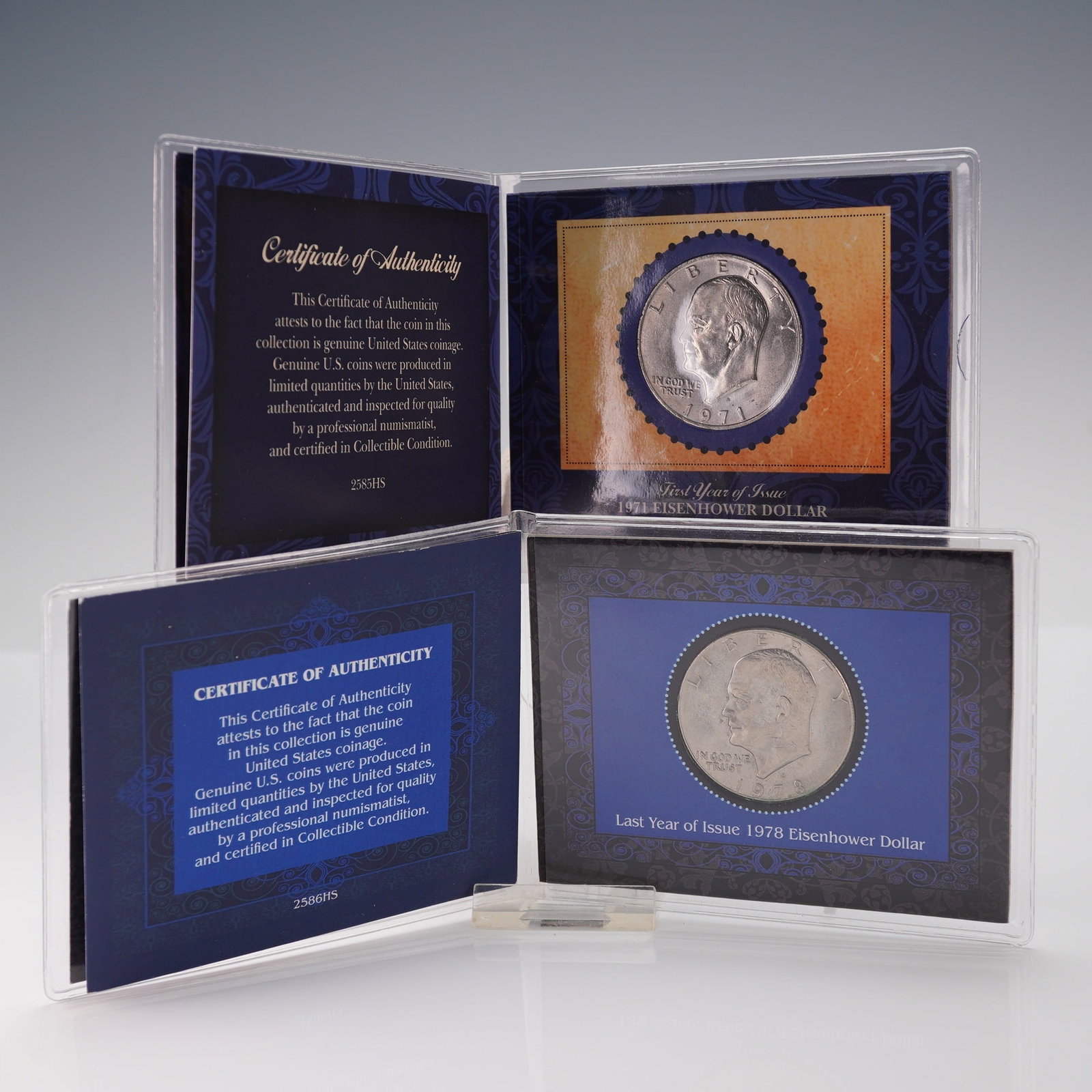 2pc 1971-D and 1978-D Eisenhower Dollar Coins (1 of 5)