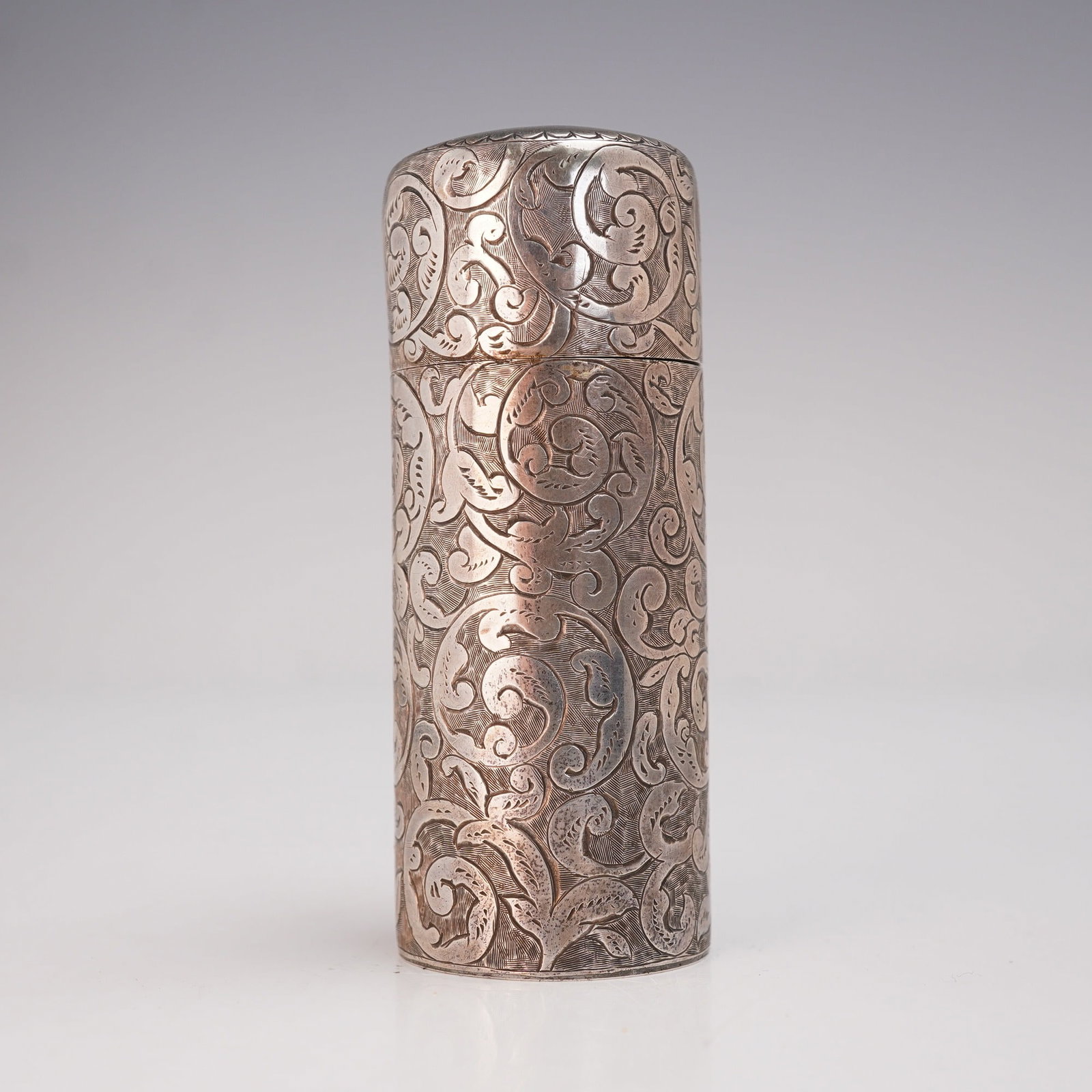 English Engraved Silver Scent Bottle Perfumer (1 of 7)