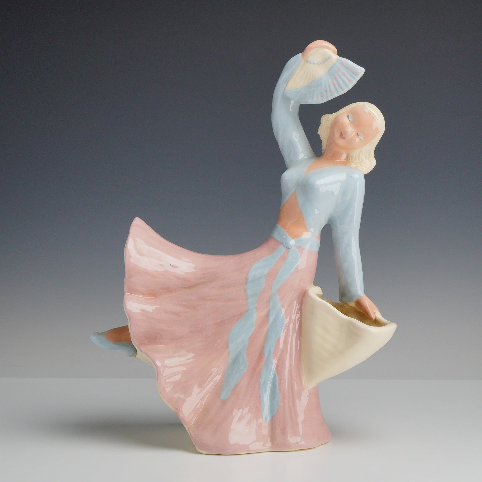 Hedi Schoop California Pottery Lady with Fans Figurine (1 of 3)