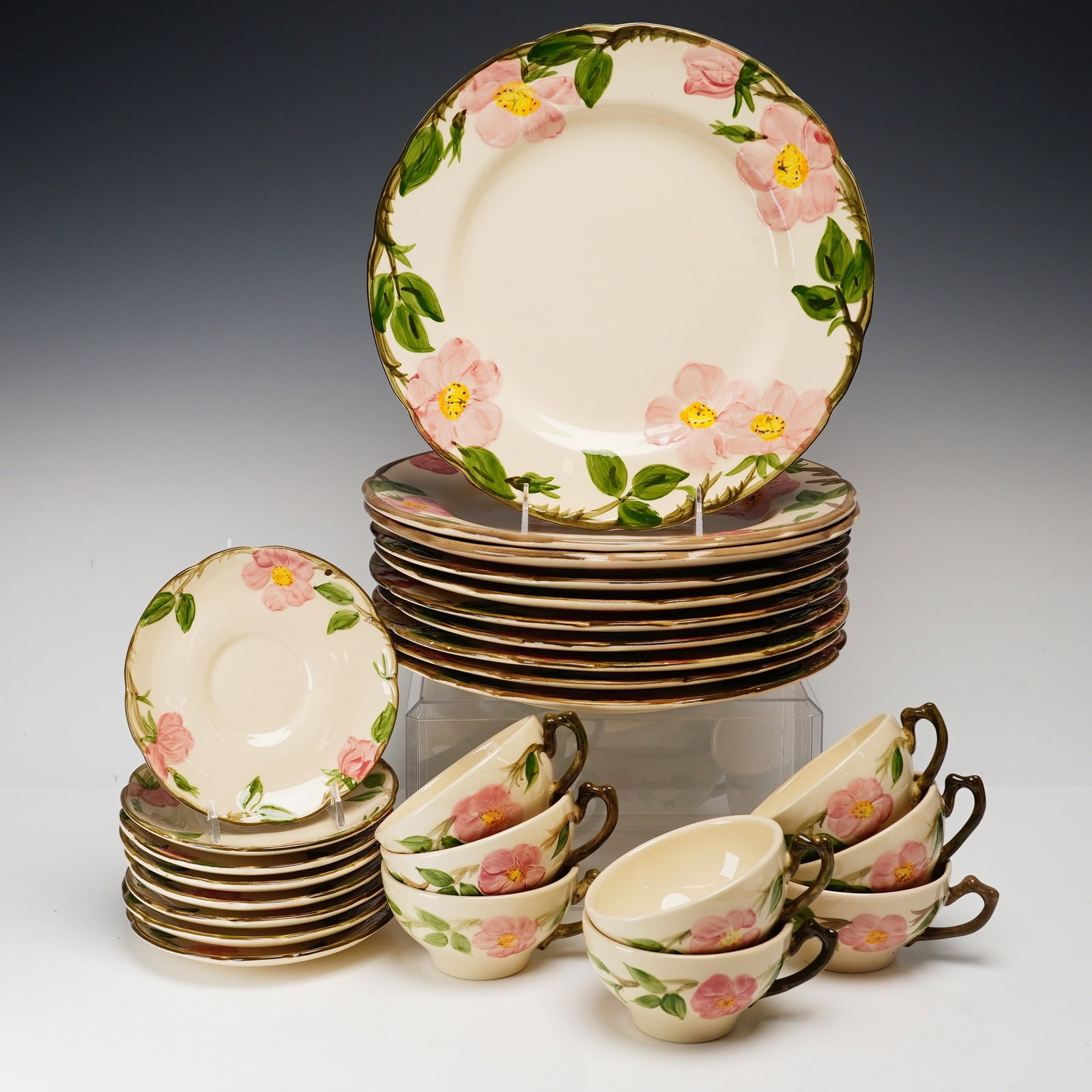 26pc Franciscan Desert Rose Pattern Earthenware Dinnerware Set (1 of 4)