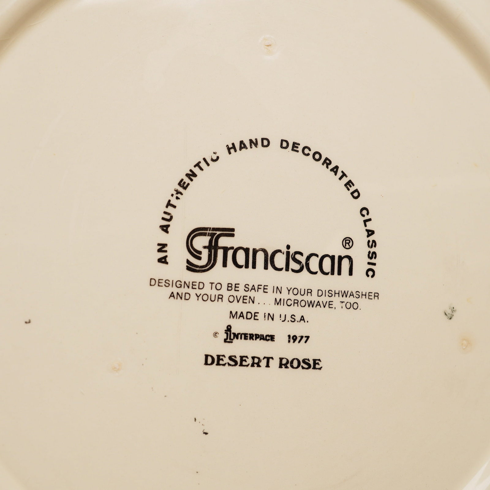 26pc Franciscan Desert Rose Pattern Earthenware Dinnerware Set - 4