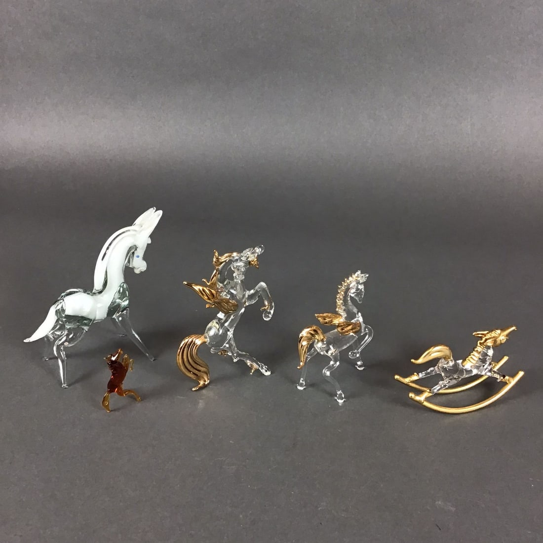 5pc Hand Blown Glass Animal and Mythical Creature Figurines (1 of 3)