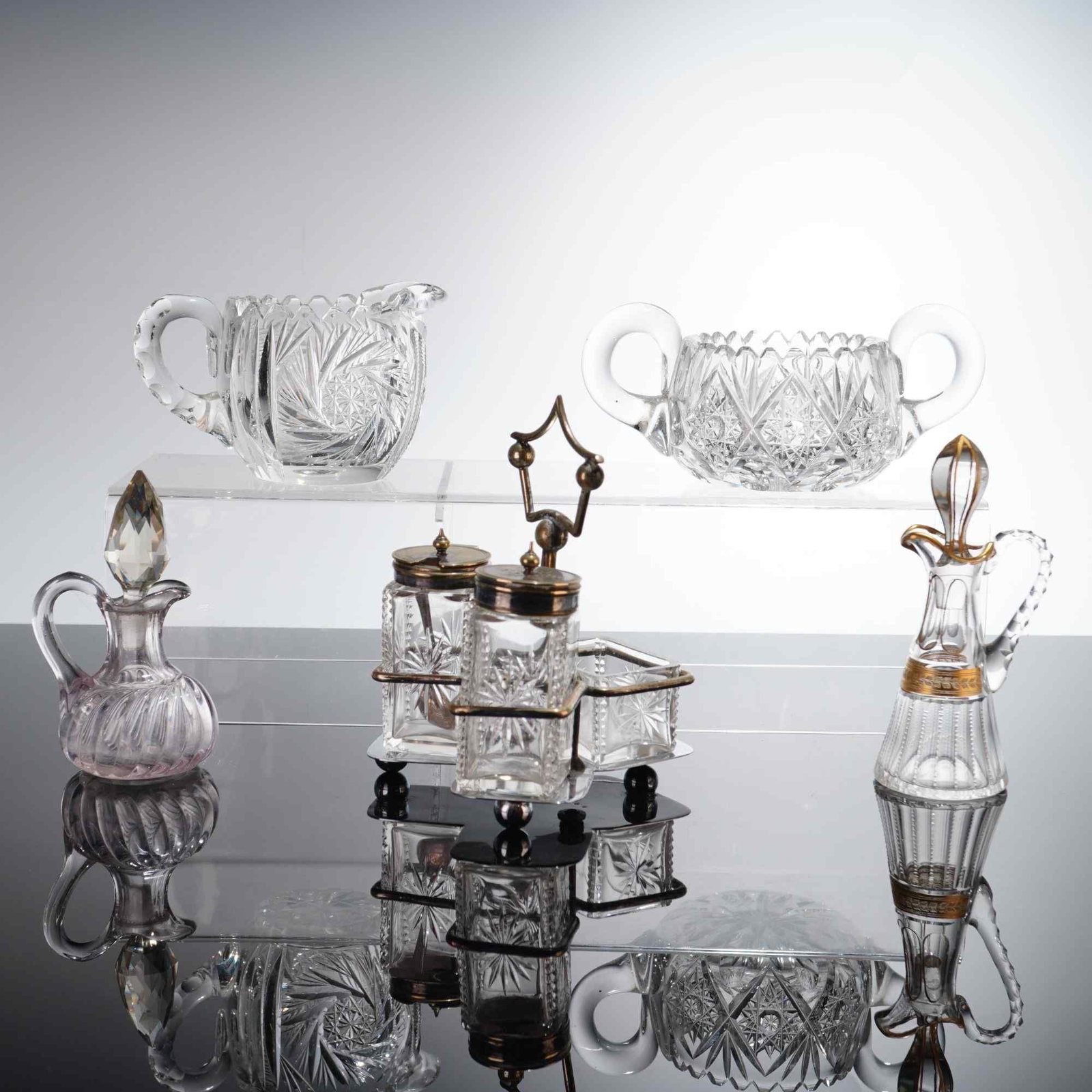 A Collection of American Brilliant Period Style and Glass Tableware (1 of 4)